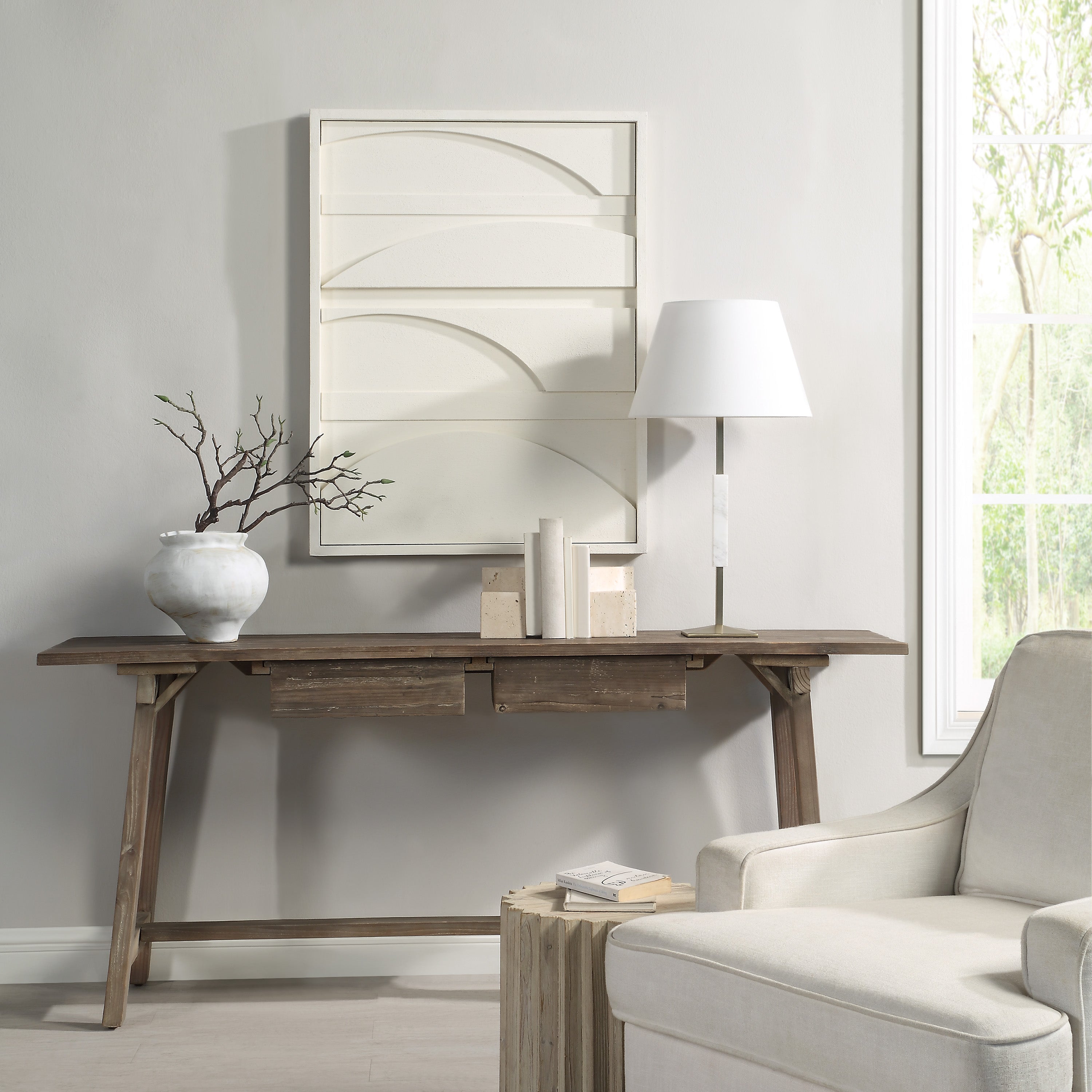 Renwil Cadieu x 30" Wide Wall Decor - Matte White