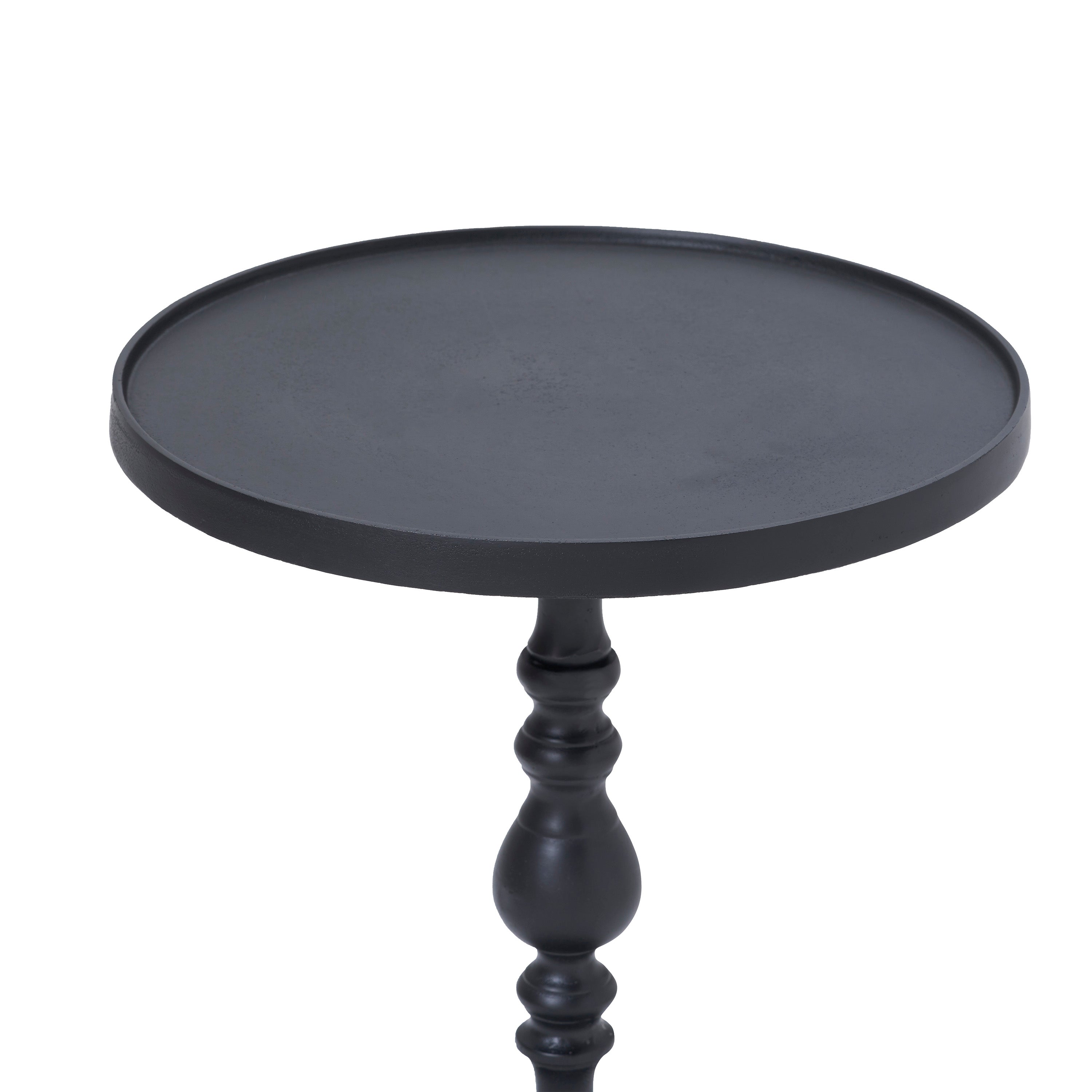 Renwil Yates Indoor Cast Aluminum Side Table - Matte Black