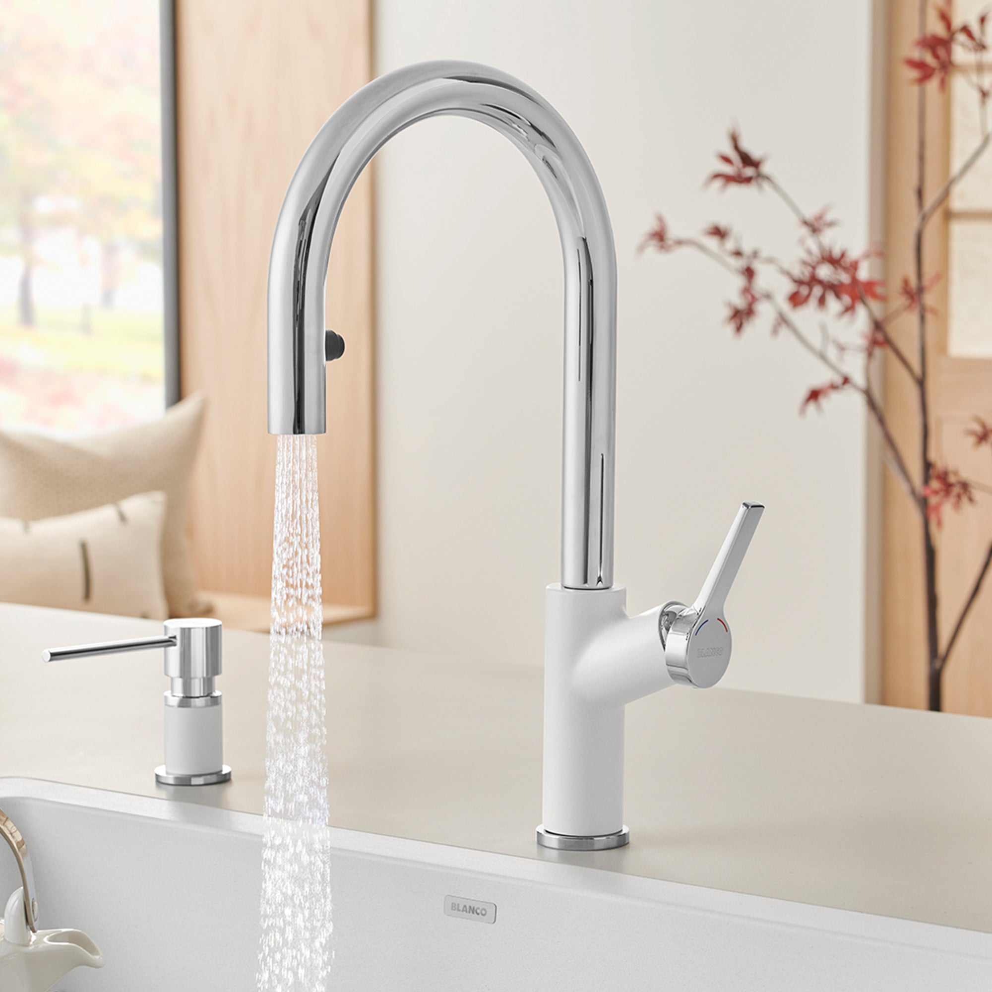 Blanco Urbena Pull-Down Dual-Spray Kitchen Faucet
