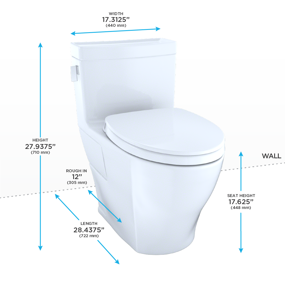TOTO Legato Washlet+ One Piece Elongated 1.28 GPF Universal Height Skirted Toilet with Cefiontect
