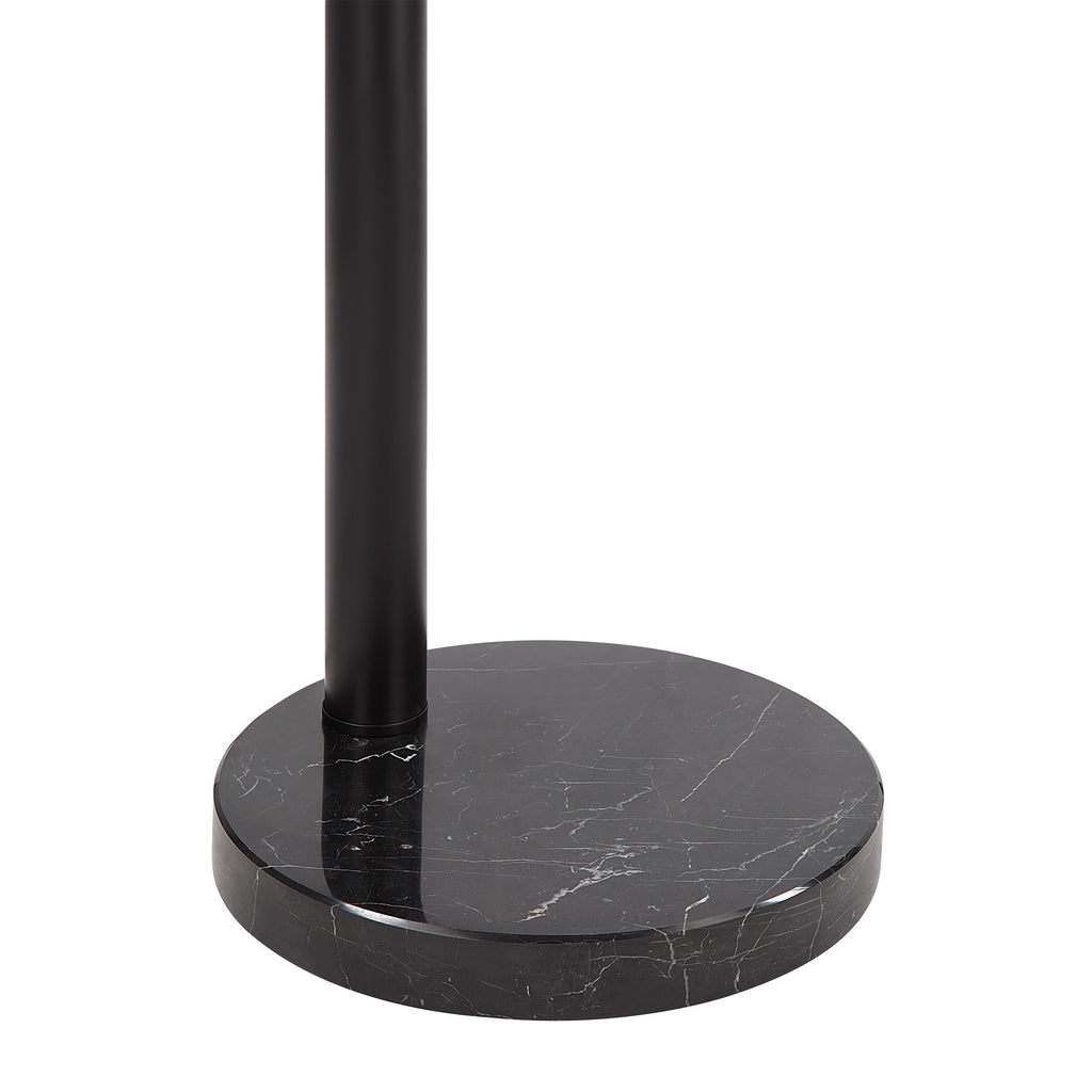 Renwil Folia 87" Tall Matte Black Floor Lamp with Dome Iron Shade