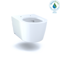 TOTO Rp Wall Hung Contemporary D Shape Dual Flush 1.28 and 0.9 GPF Toilet with Cefiontect
