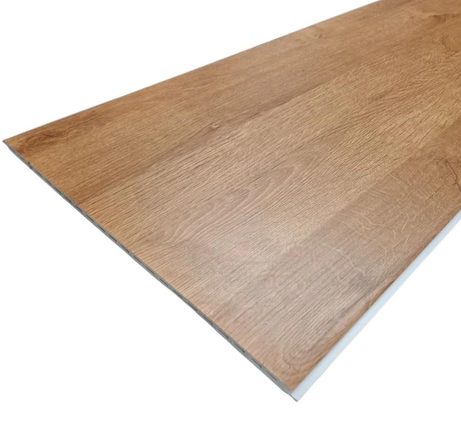WPC Wood Effect Wall Panels – Flat Style Decorative Wall Cladding – Modern Wood-Texture Panels for Living Room & Bedroom
