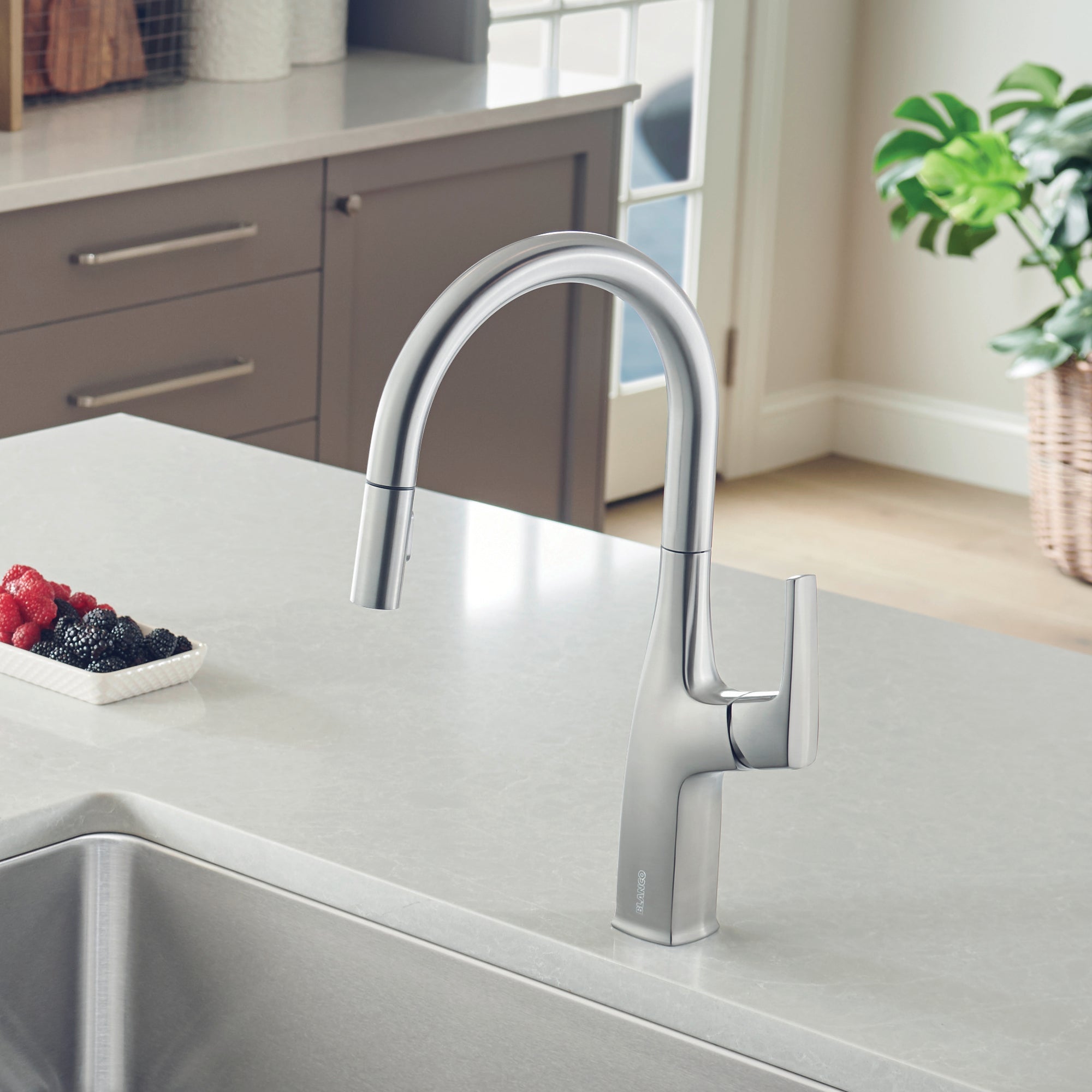 Blanco Rivana High-Arc Pull-Down Dual-Spray Kitchen Faucet