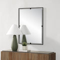 Renwil Marco 40" Tall Rectangle Wall Mirror - Black