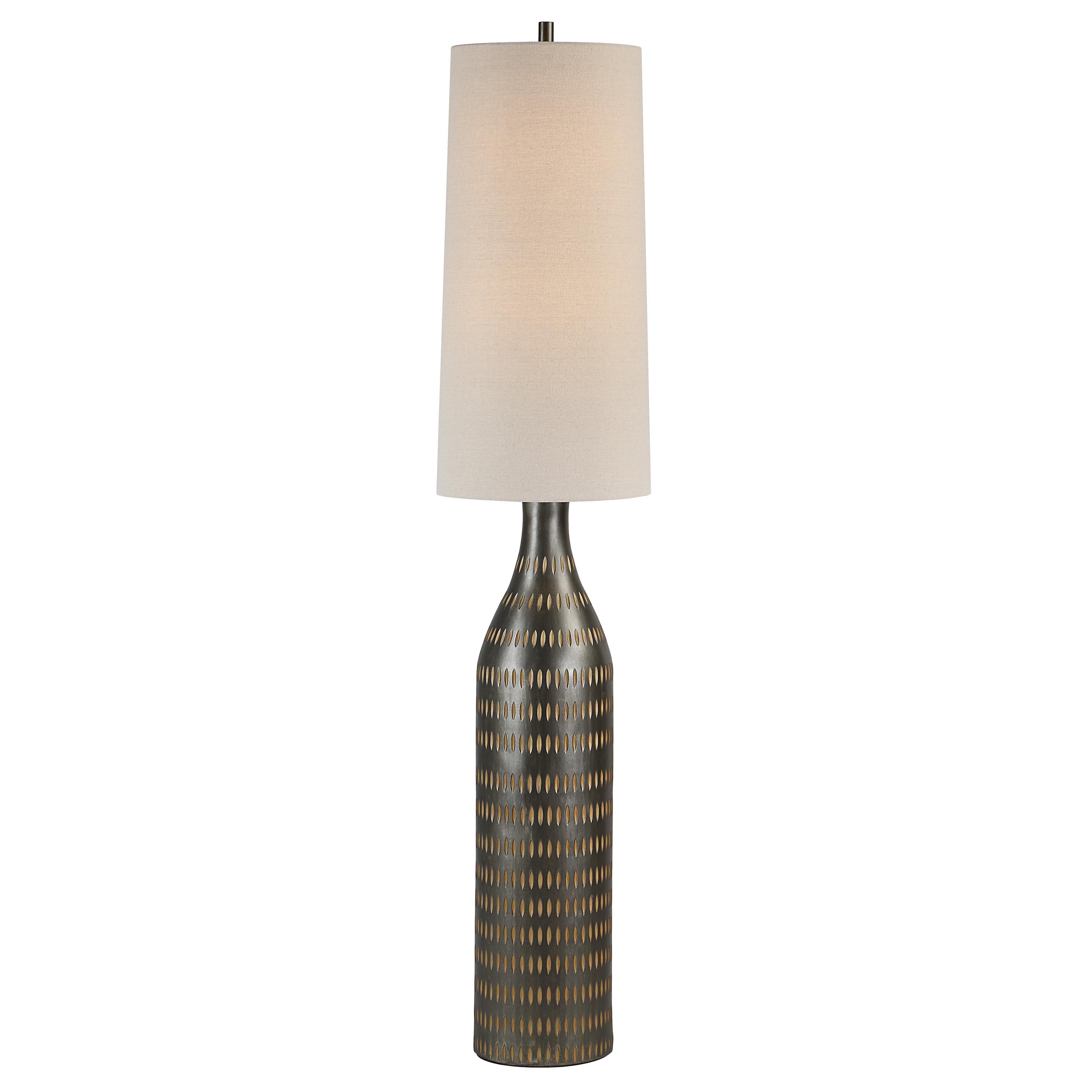 Everren Crake 65.25" Height Floor Lamp - Dark Brown