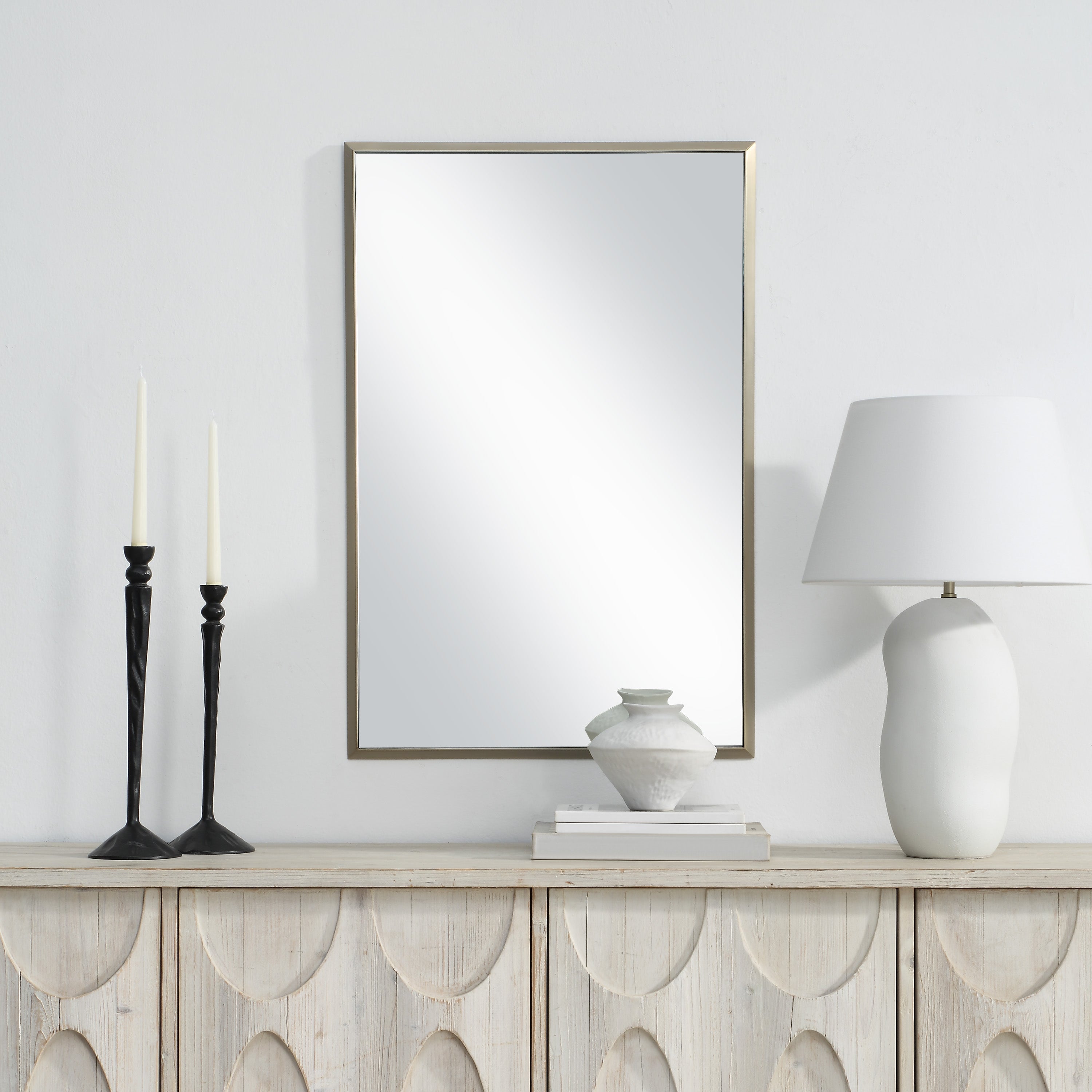 Renwil Pia 36" H x 24" W Wall Mirror - Yellow