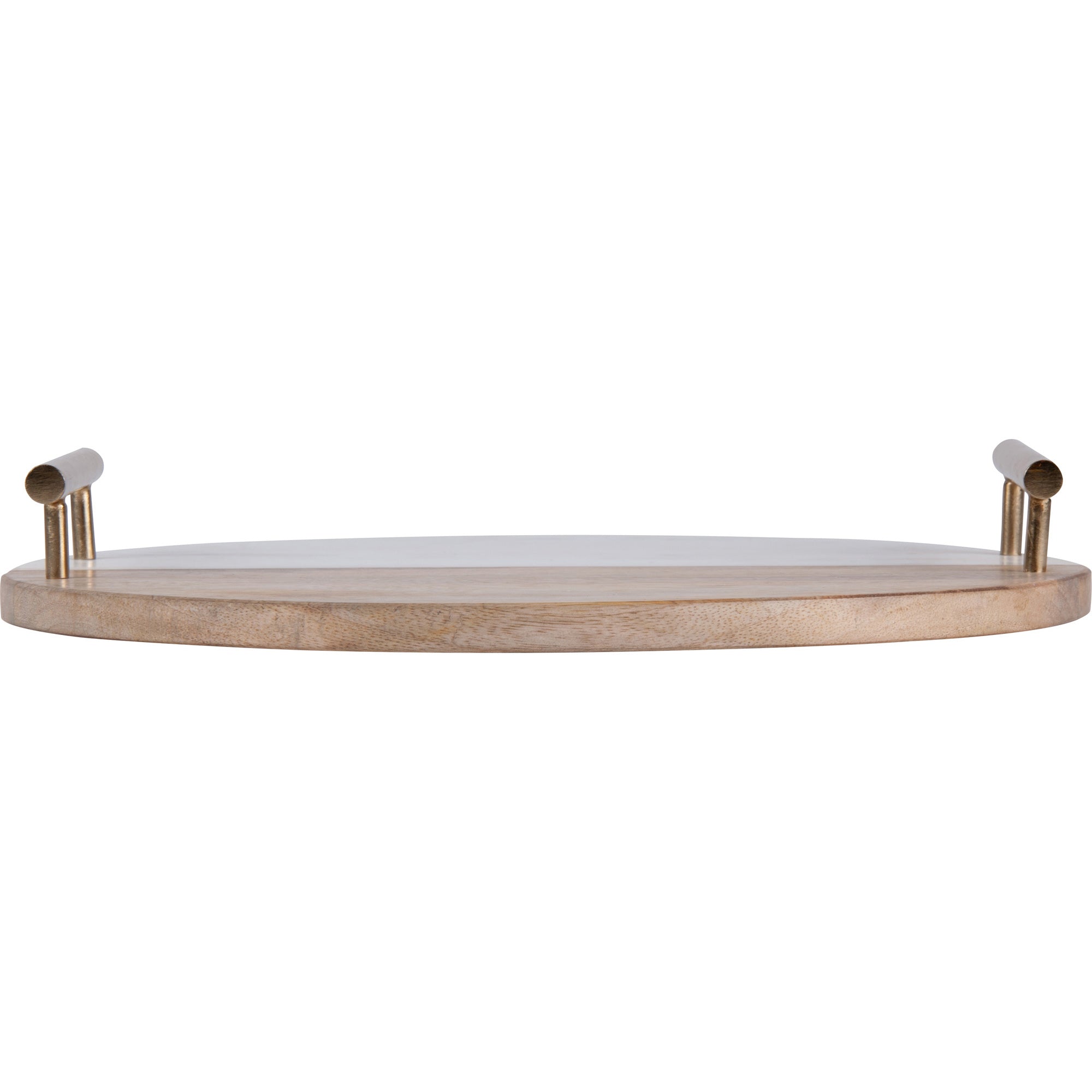 Renwil Dinova Indoor Mango Wood Tray - Antique Brass