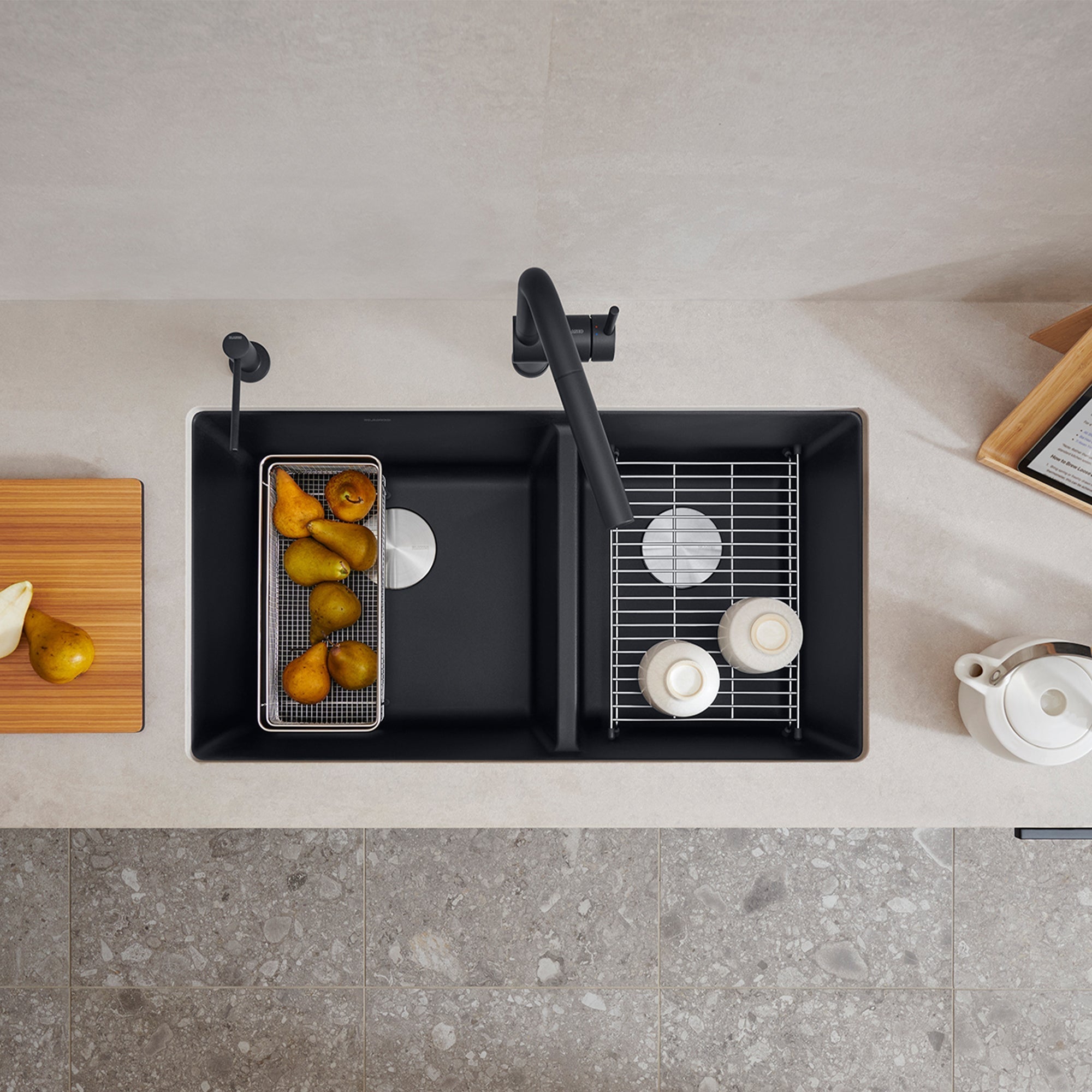 Blanco Precis Silgranit 33" 60/40 Double Bowl Undermount Kitchen Sink
