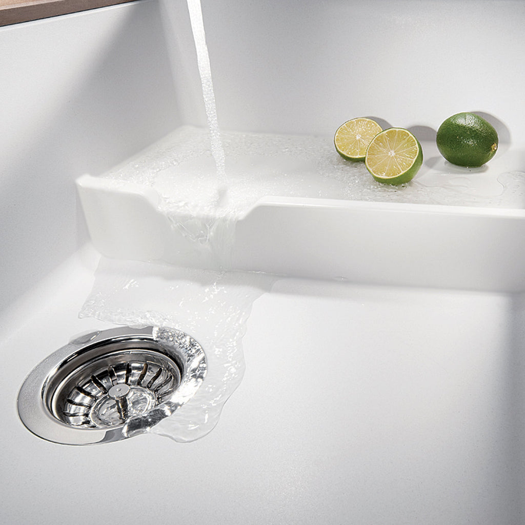 Blanco Precis Cascade Silgranit 29" Single Bowl Undermount Kitchen Sink with Colander