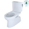 TOTO Vespin II 1G Two Piece Elongated 1.0 GPF Universal Height Skirted Toilet with Cefiontect and Right Hand Trip Lever