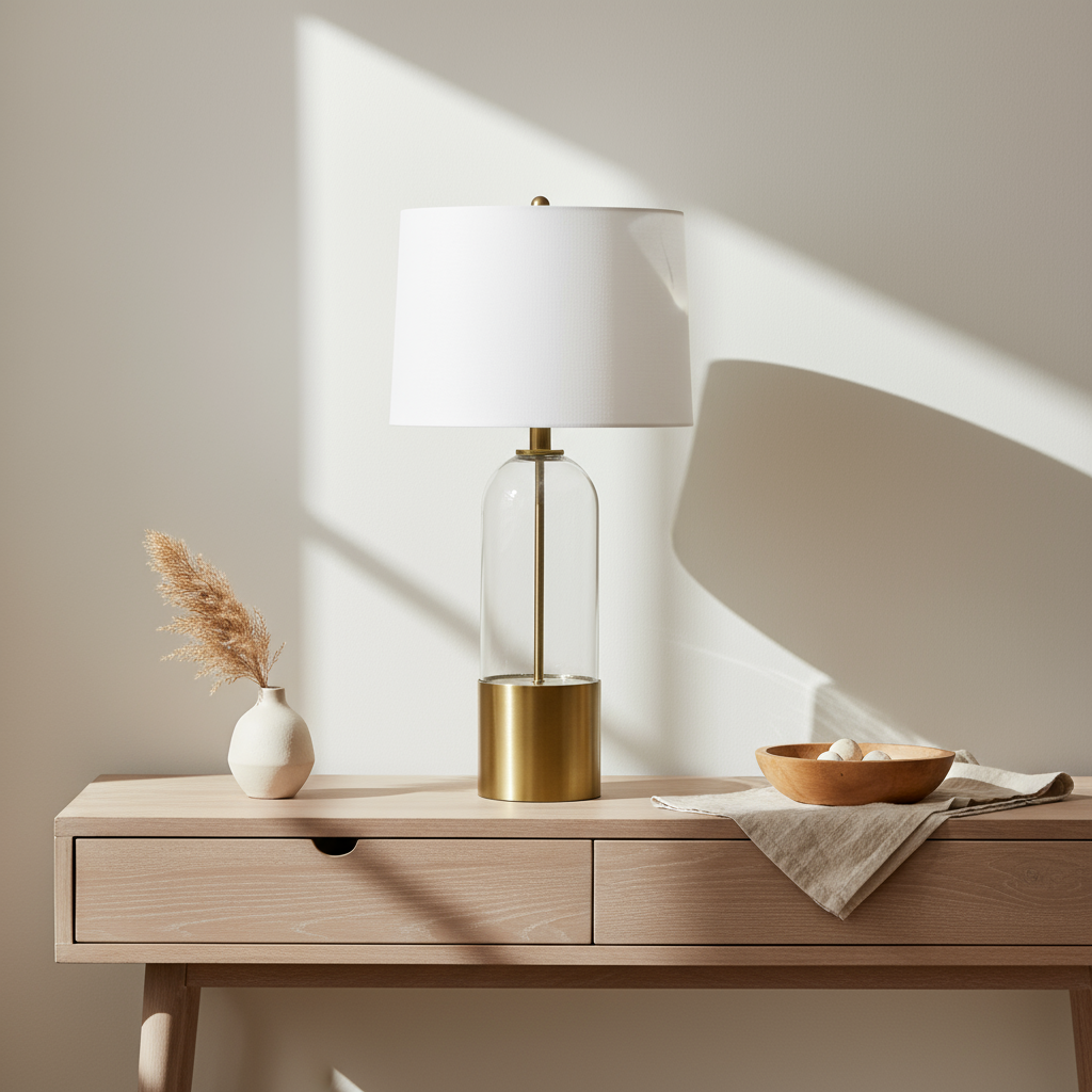 Everren Theodore 27.5" Length Table Lamp -  Antique Brass