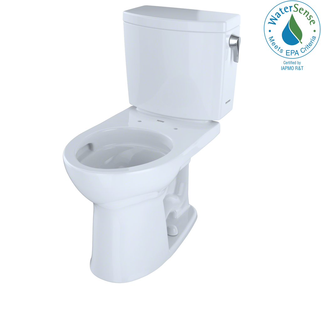 TOTO Drake II 1G Two Piece Round 1.0 GPF Universal Height Toilet with Cefiontect and Right Hand Trip Lever