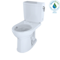TOTO Drake II 1G Two Piece Round 1.0 GPF Universal Height Toilet with Cefiontect and Right Hand Trip Lever