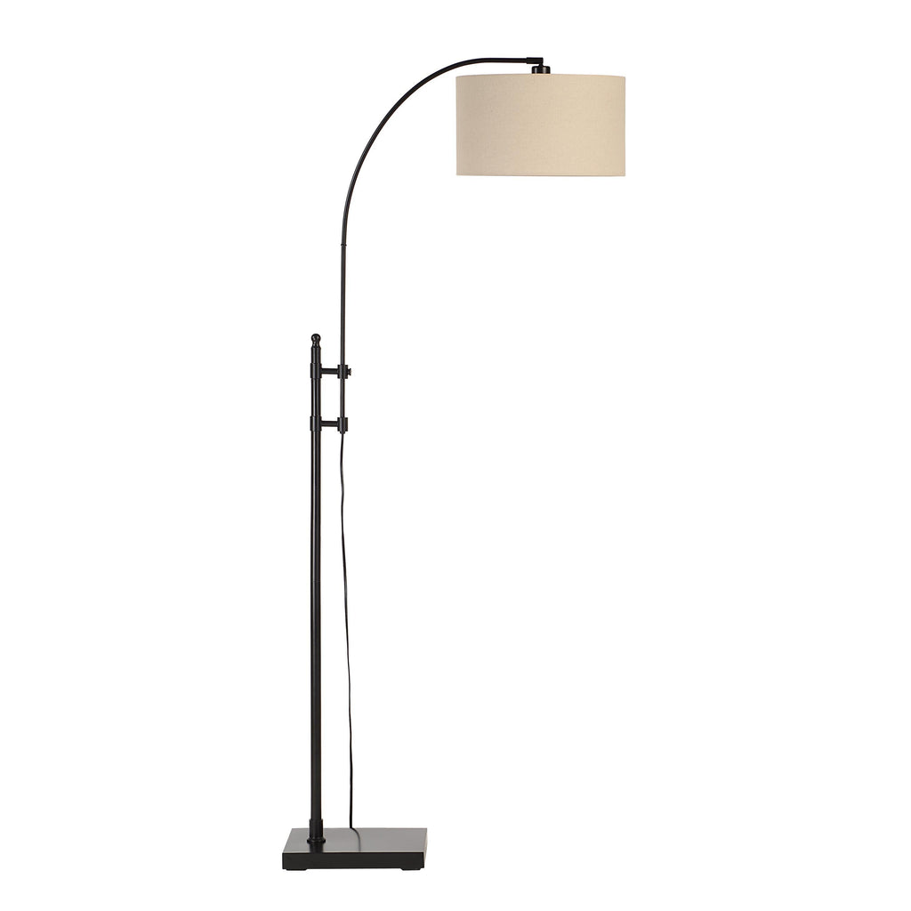 Everren Crystal 78" Height Floor Lamp - Matte Black