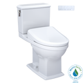 TOTO Washlet+ Connelly Two Piece Elongated Dual Flush 1.28 and 0.9 GPF Toilet and Classic Washlet S7 Contemporary Bidet Seat with Auto Flush