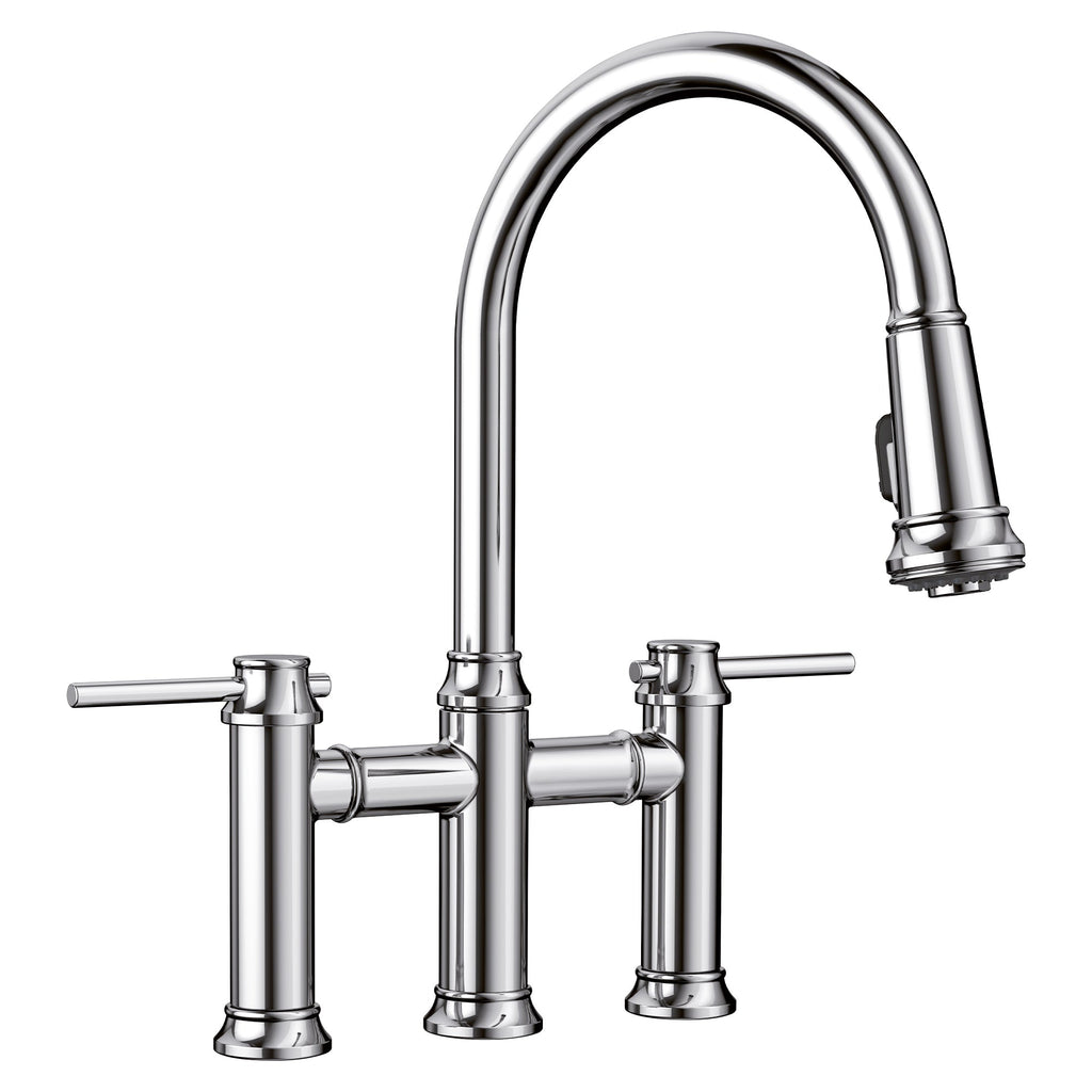 Blanco Empressa Pull-Down Dual-Spray Bridge Faucet