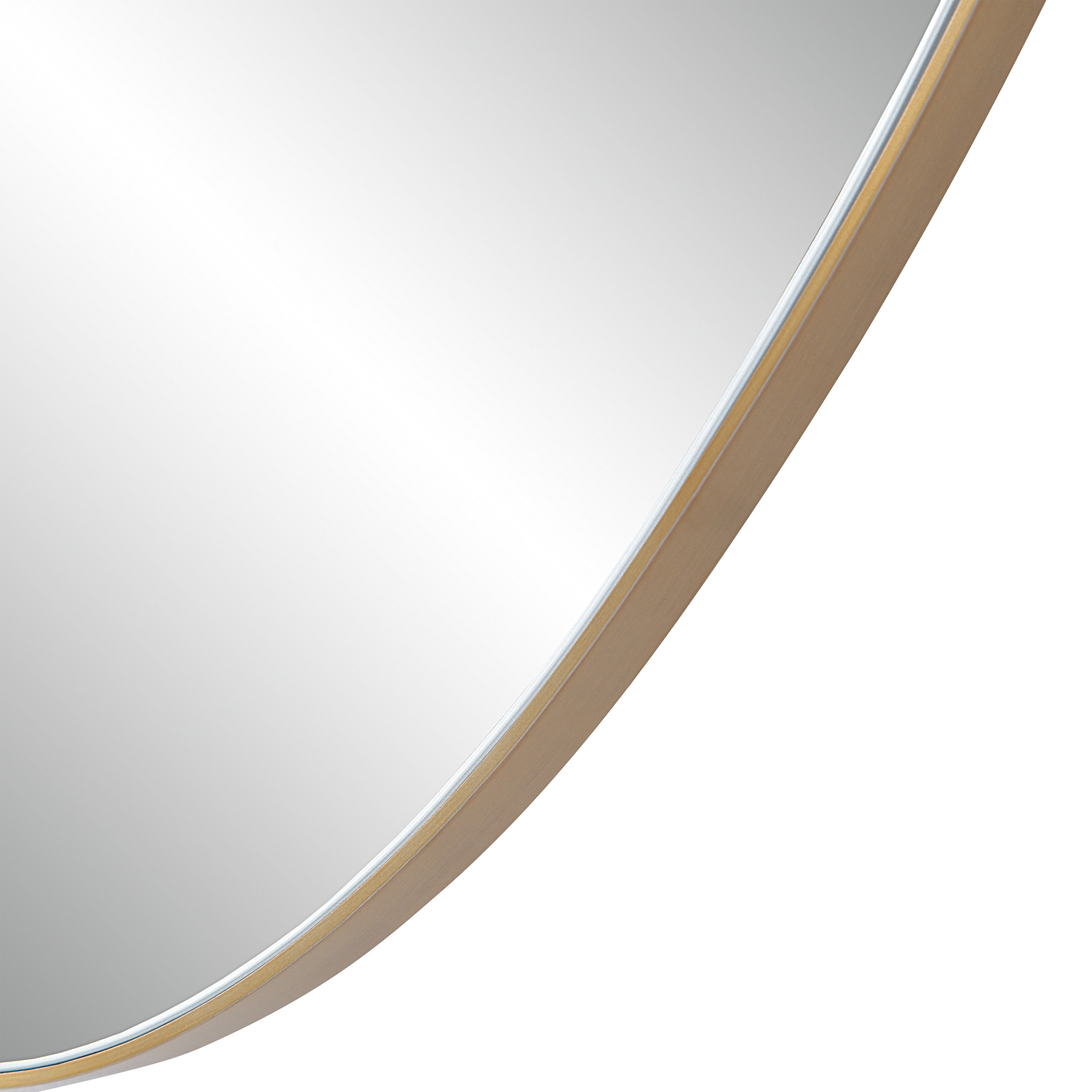 Renwil Noria 45" Tall Irregular Rectangular Oval Mirror - Burnished Brass