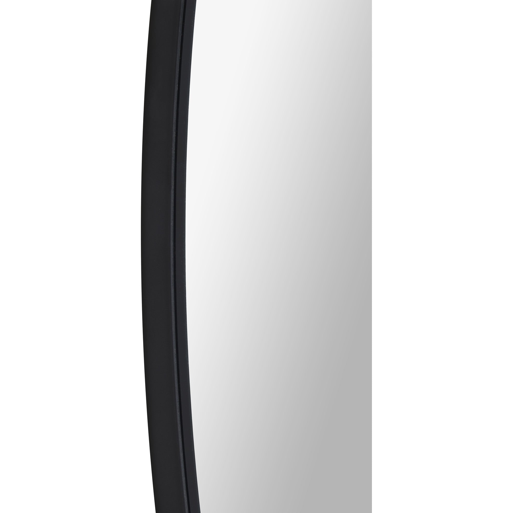 Renwil Sami 48" Tall Round Wall Mirror - Black