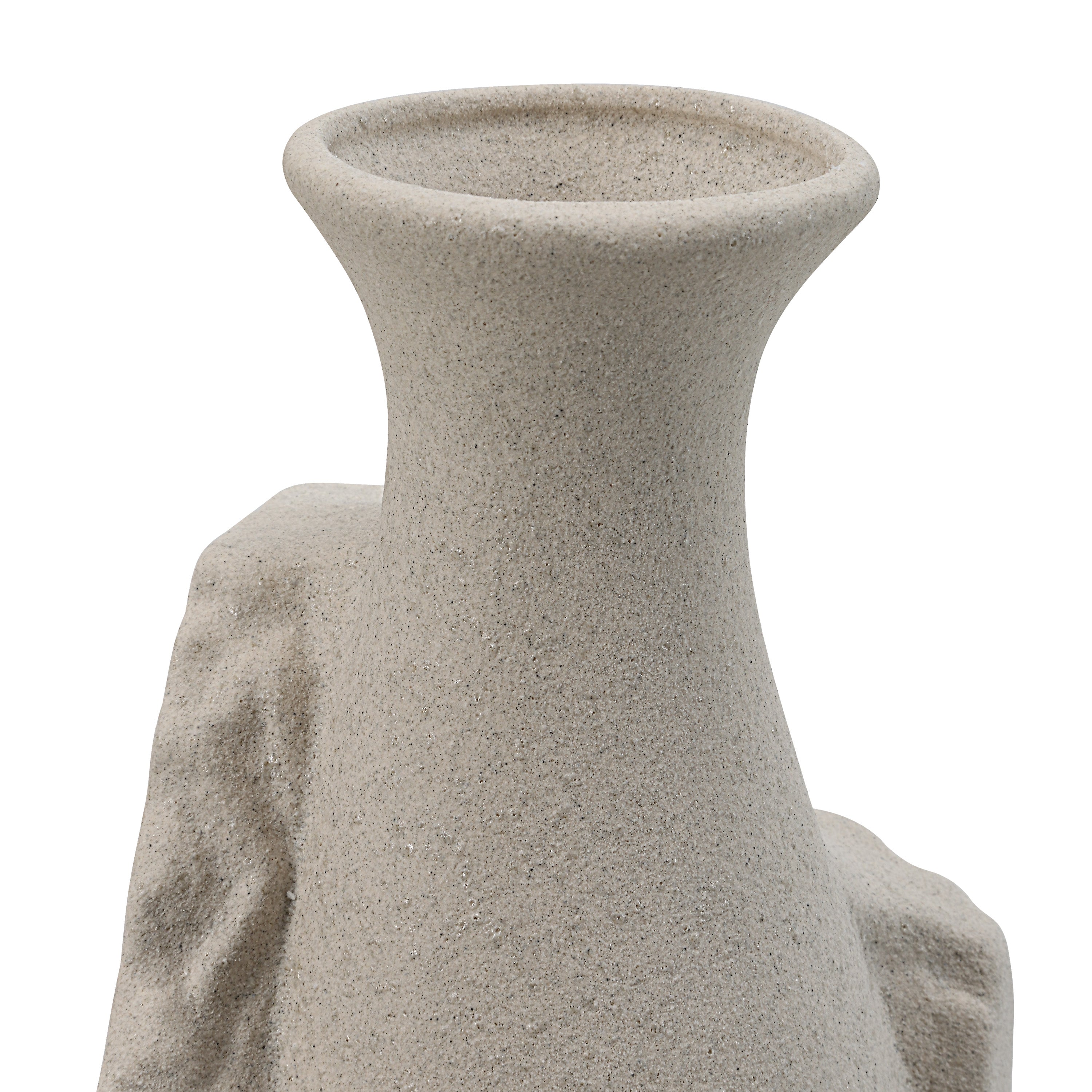 Renwil Adonia Indoor Porcelain Ceramic Vases - Te xtured Cream