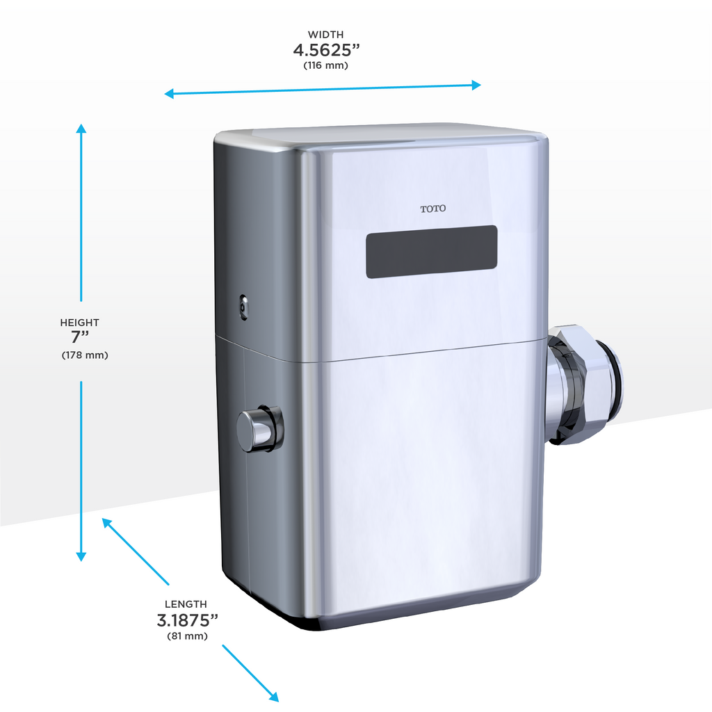 TOTO Ecopower Touchless 1.0 GPF High Efficiency Toilet Flushometer Valve with 24" Vacuum Breaker Set
