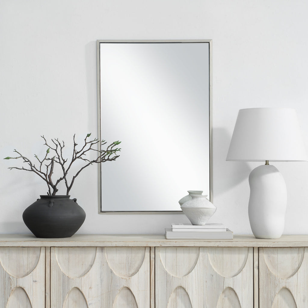 Renwil Dapia 36" H x 24" W Wall Mirror - Grey