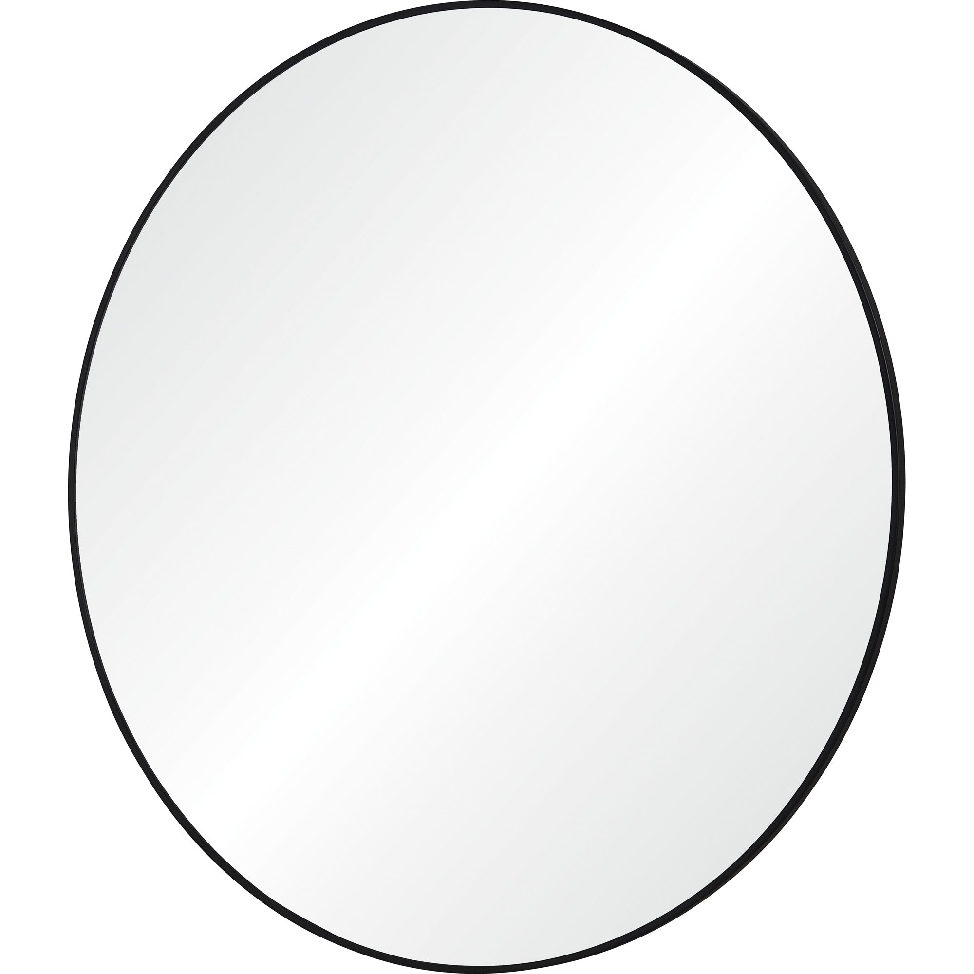 Renwil Sami 48" Tall Round Wall Mirror - Black