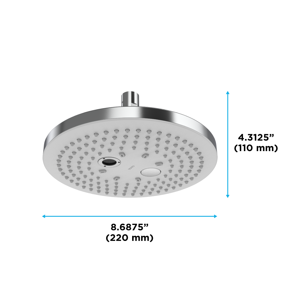 TOTO G Series 1.75 GPM Two Spray Function 8.5" Round Showerhead with Comfort Wave and Warm Spa