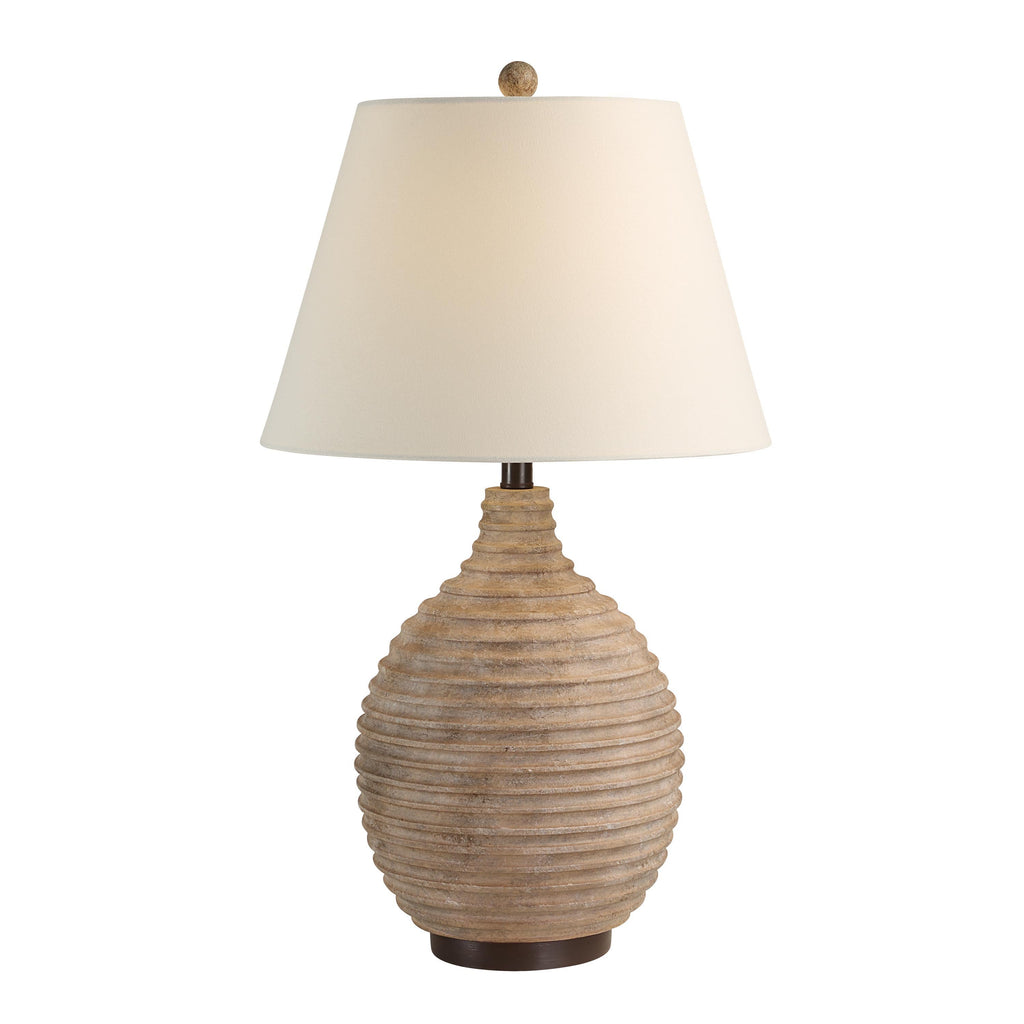 Everren Cebada 27.5" Height Table Lamp - Textured Brown & Beige