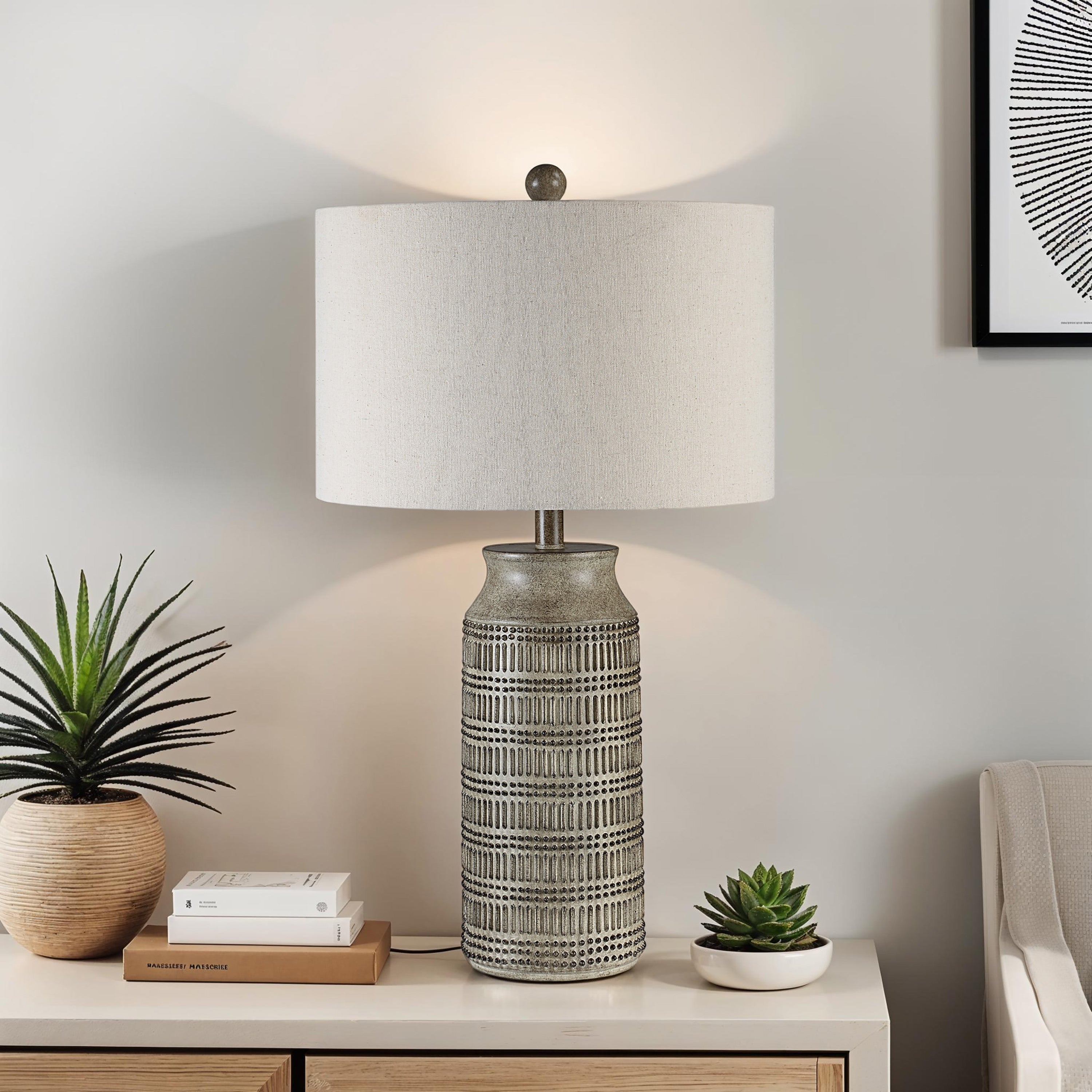 Everren Tarragona 28" Height Table Lamp - Light Brown