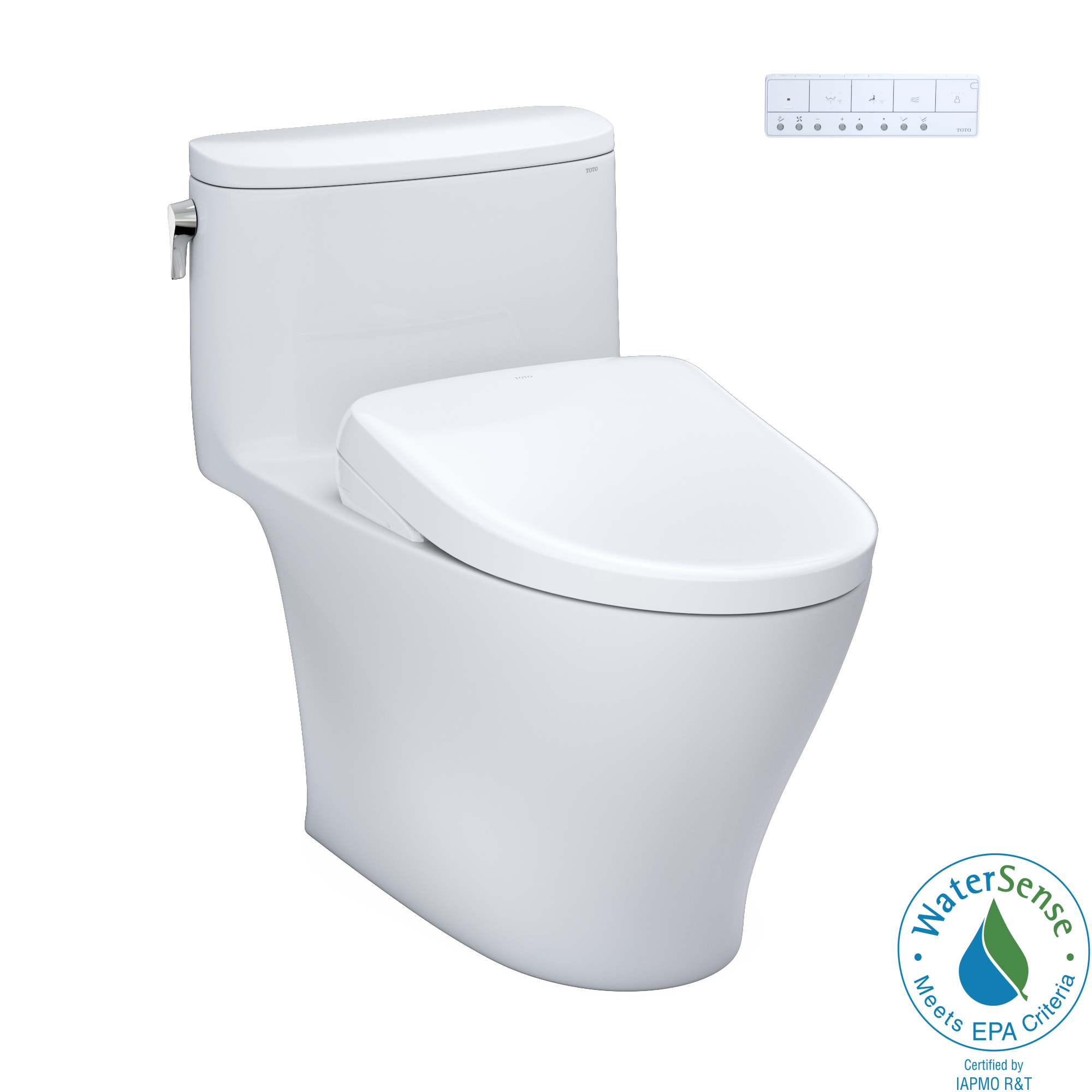 TOTO Washlet+ Nexus 1G One Piece Elongated 1.0 GPF Toilet with Auto Flush S7 Contemporary Bidet Seat