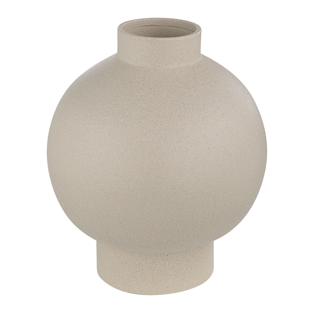 Renwil Lamoureu x Indoor Ceramic Vase - Te xtured Matte Ivory