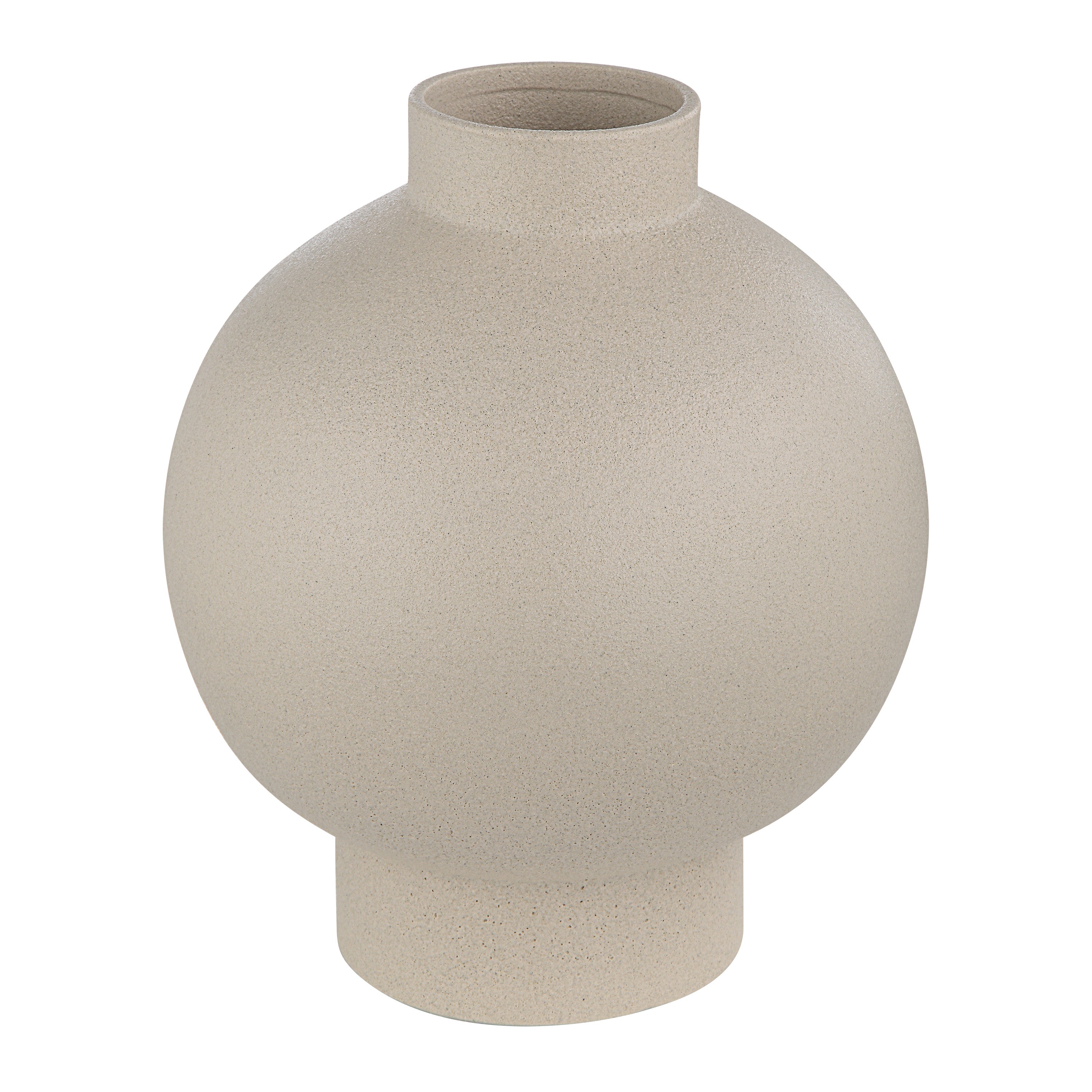 Renwil Lamoureu x Indoor Ceramic Vase - Te xtured Matte Ivory