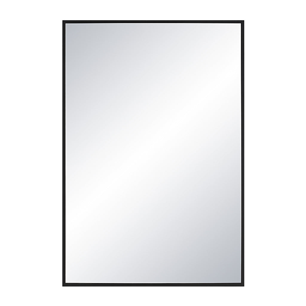 Renwil Gasel 30" Tall Rectangle Wall Mirror - Black