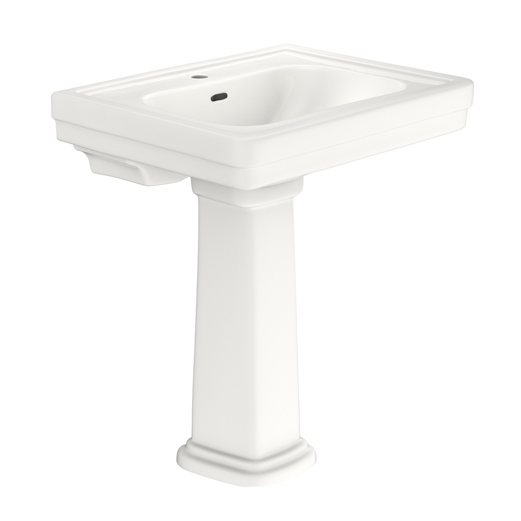 TOTO Promenade 27 1/2" x 22 1/4" Rectangular Pedestal Bathroom Sink For Single Hole Faucets