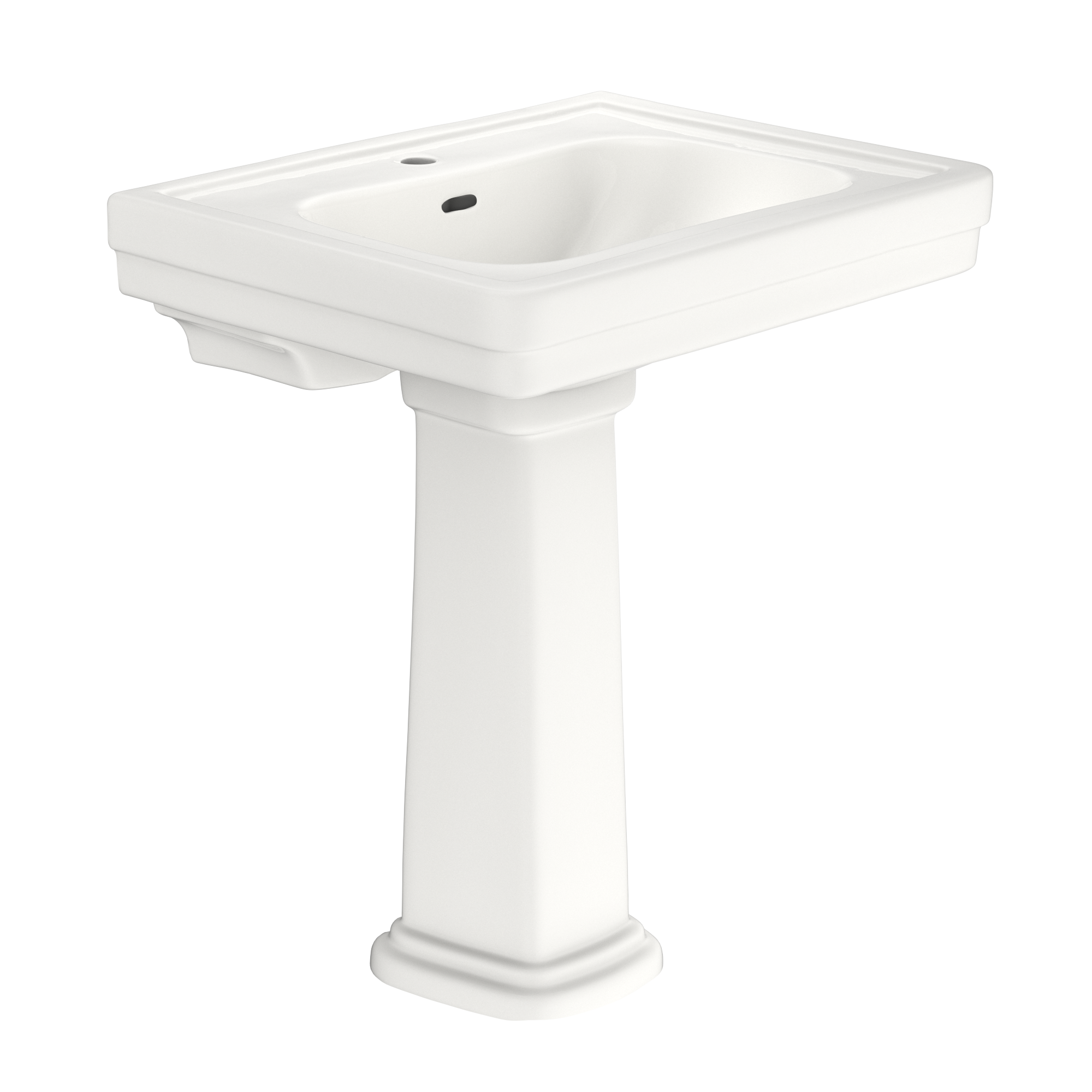 TOTO Promenade 27 1/2" x 22 1/4" Rectangular Pedestal Bathroom Sink For Single Hole Faucets