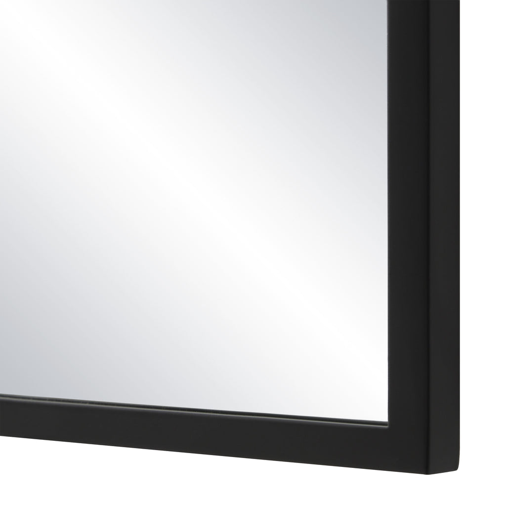 Renwil Gasel 30" Tall Rectangle Wall Mirror - Black