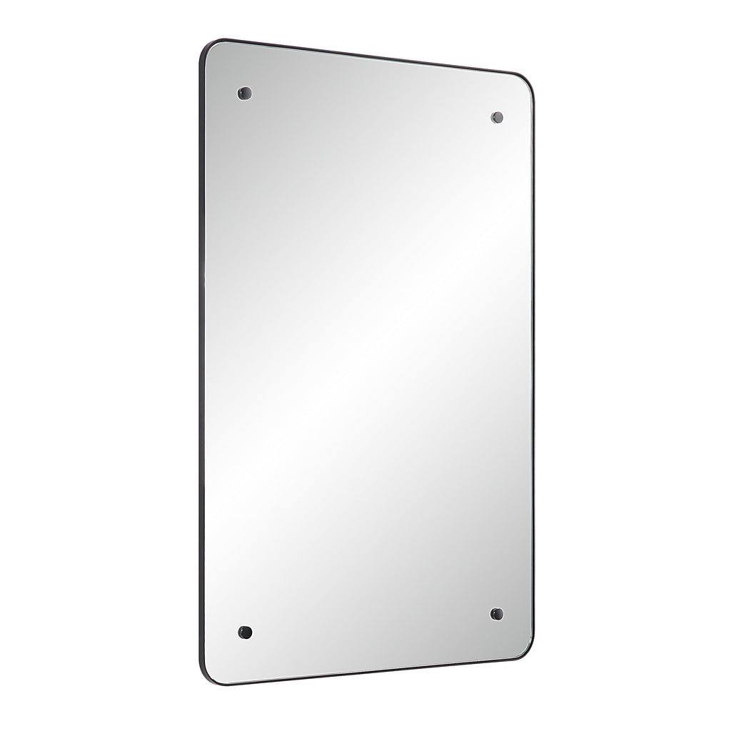 Renwil Aine 36" Tall Rectangular Mirror - Matte Black