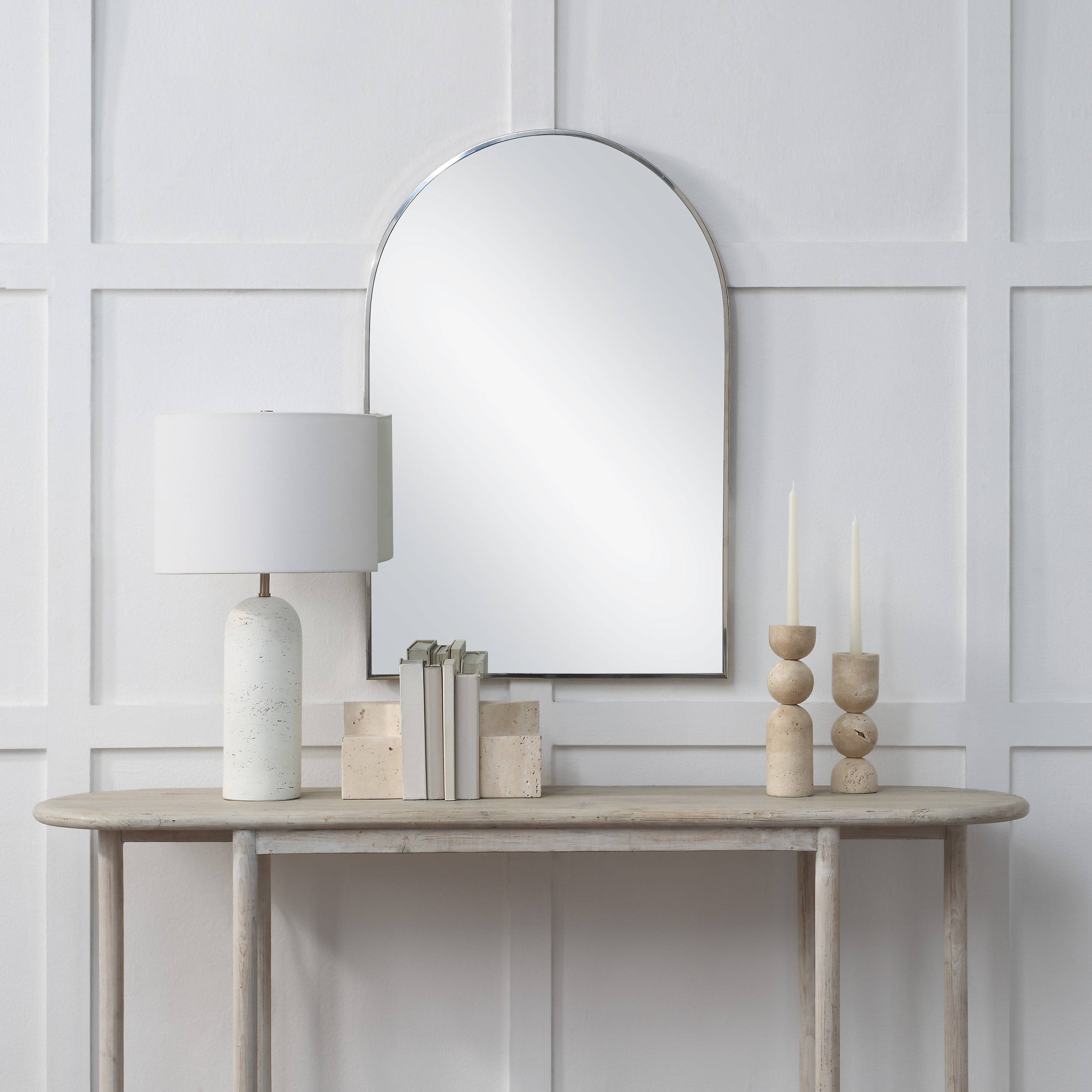 Renwil Plaka 36" H x 24" W Wall Mirror - Grey