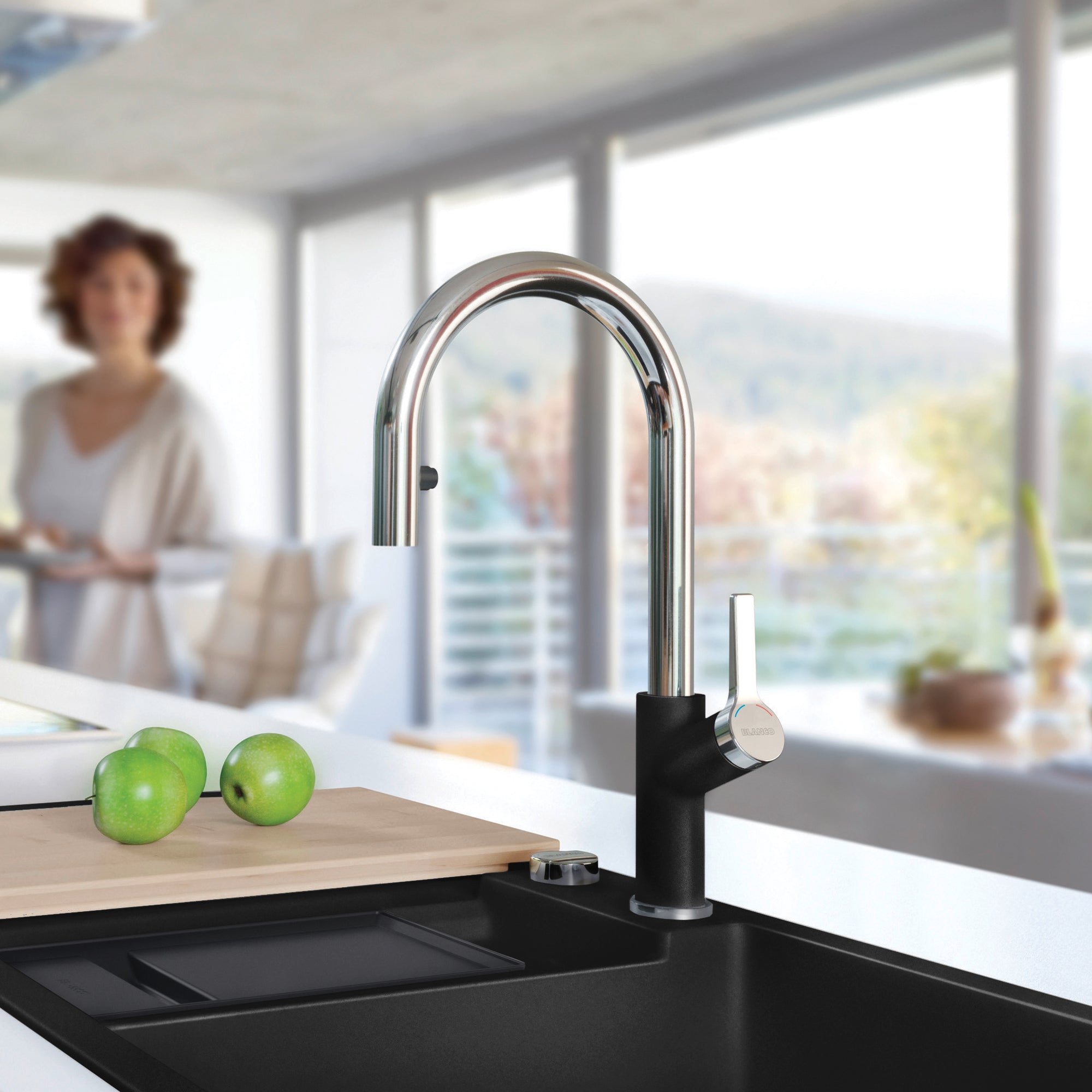 Blanco Urbena Pull-Down Dual-Spray Kitchen Faucet