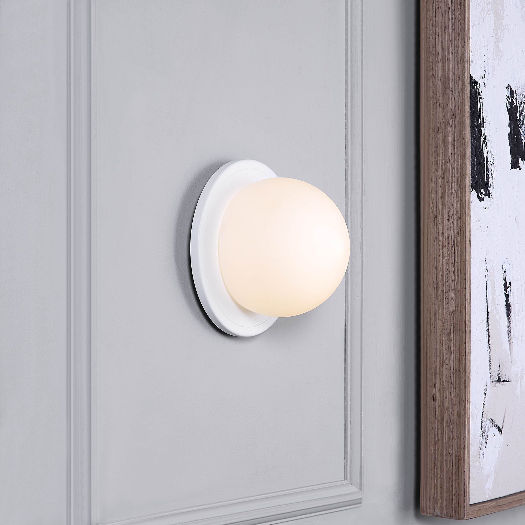 Renwil Raquels 6.5" Length Wall Sconce - White