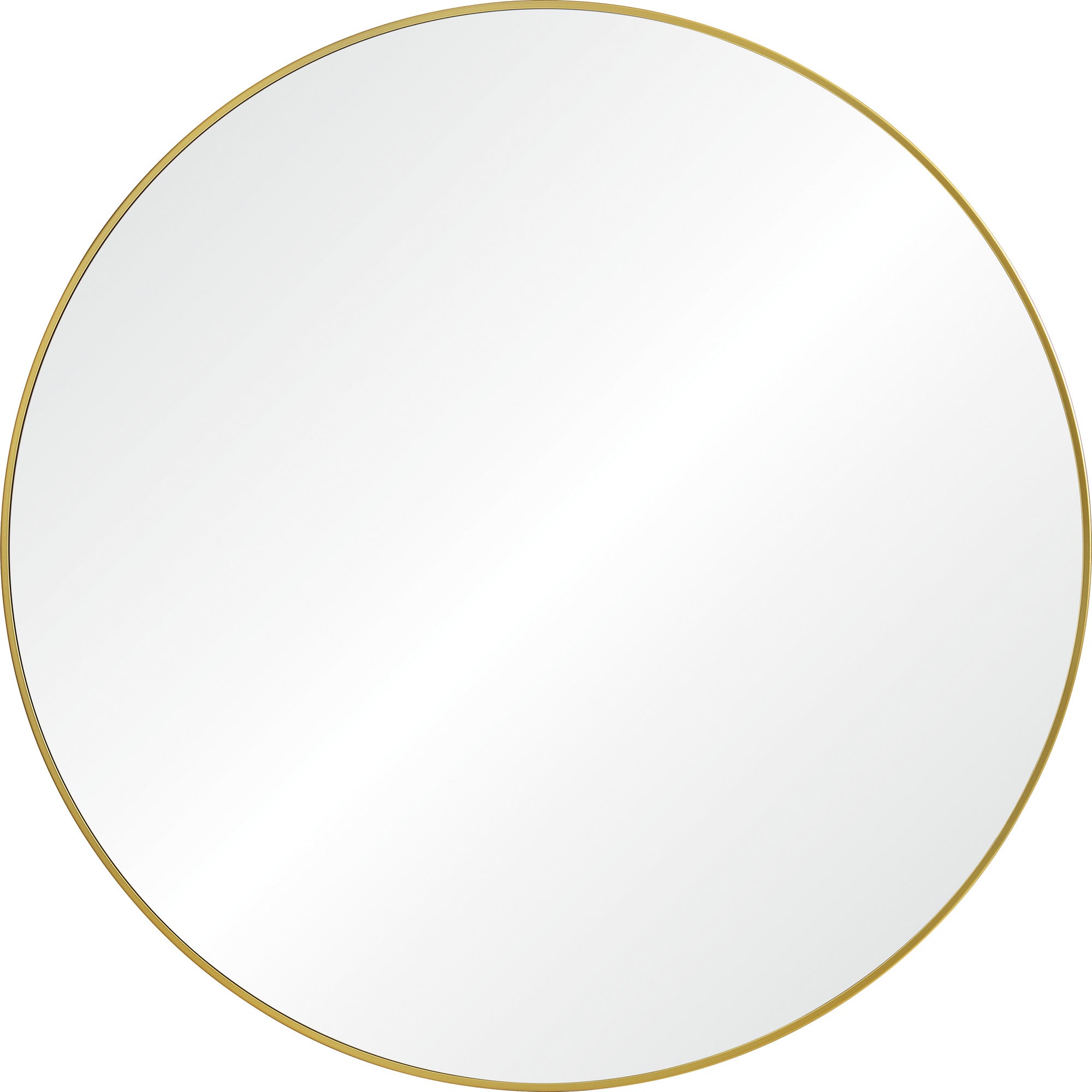Renwil Fragoso 48" Tall Round Wall Mirror - Yellow