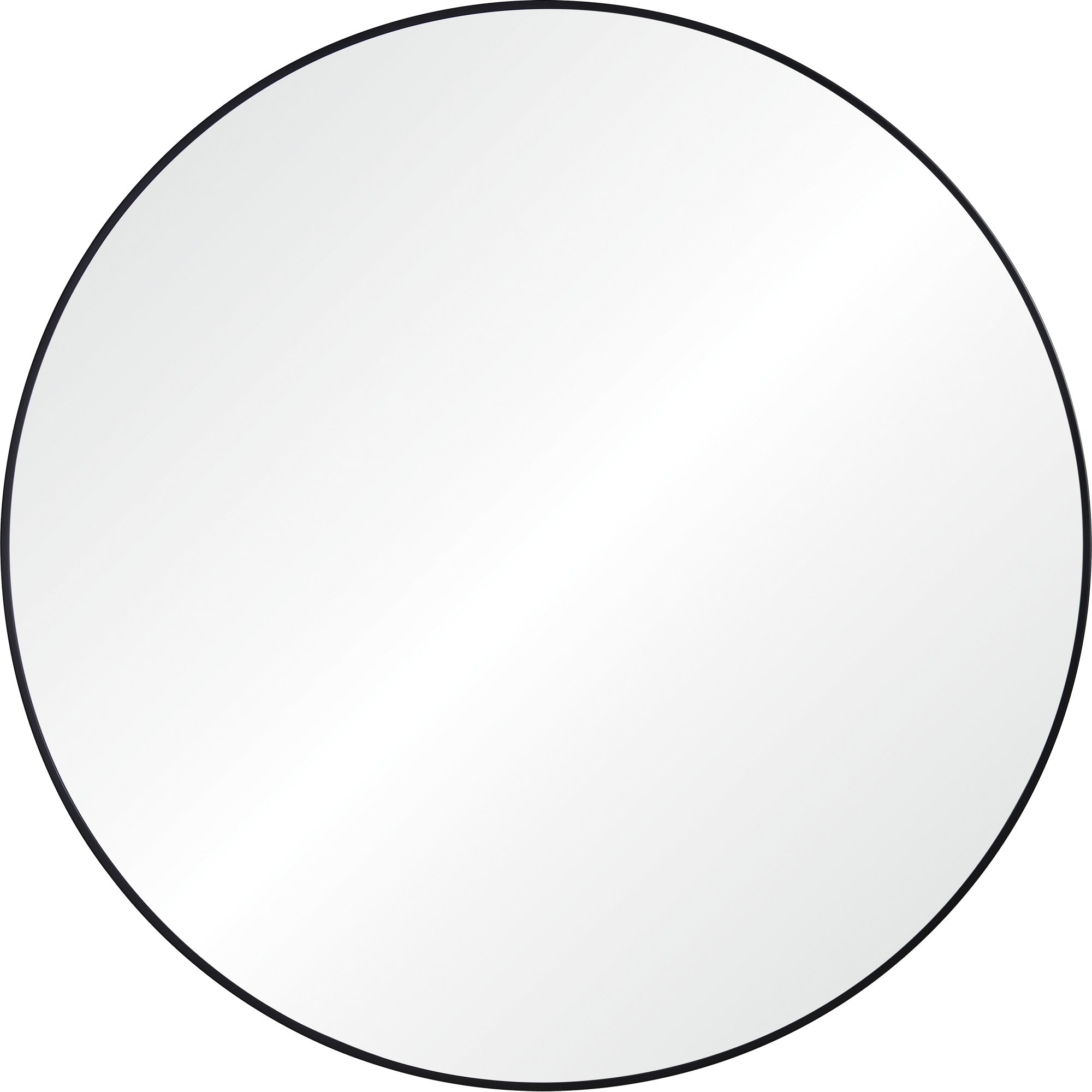 Renwil Sami 48" Tall Round Wall Mirror - Black
