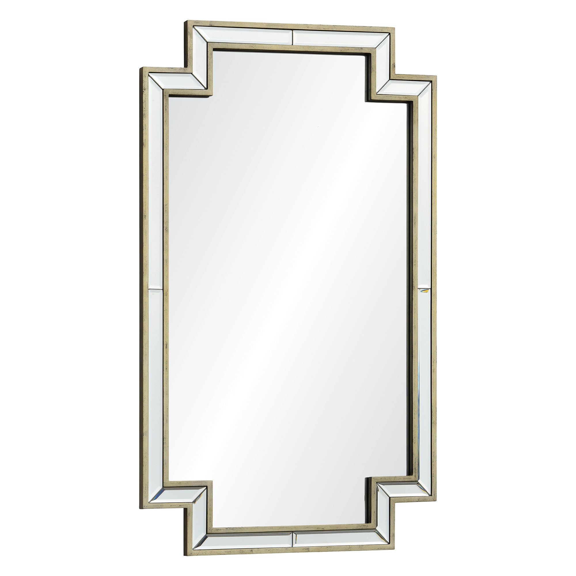 Renwil Raton 40" Tall Rectangle Wall Mirror - Grey