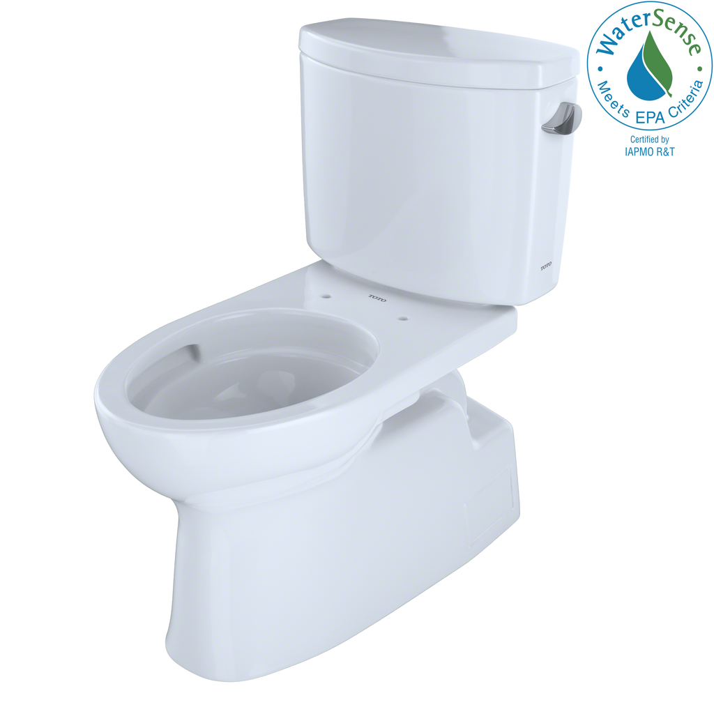 TOTO Vespin II Two Piece Elongated 1.28 GPF Universal Height Skirted Toilet with Cefiontect and Right Hand Trip Lever