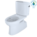 TOTO Vespin II Two Piece Elongated 1.28 GPF Universal Height Skirted Toilet with Cefiontect and Right Hand Trip Lever