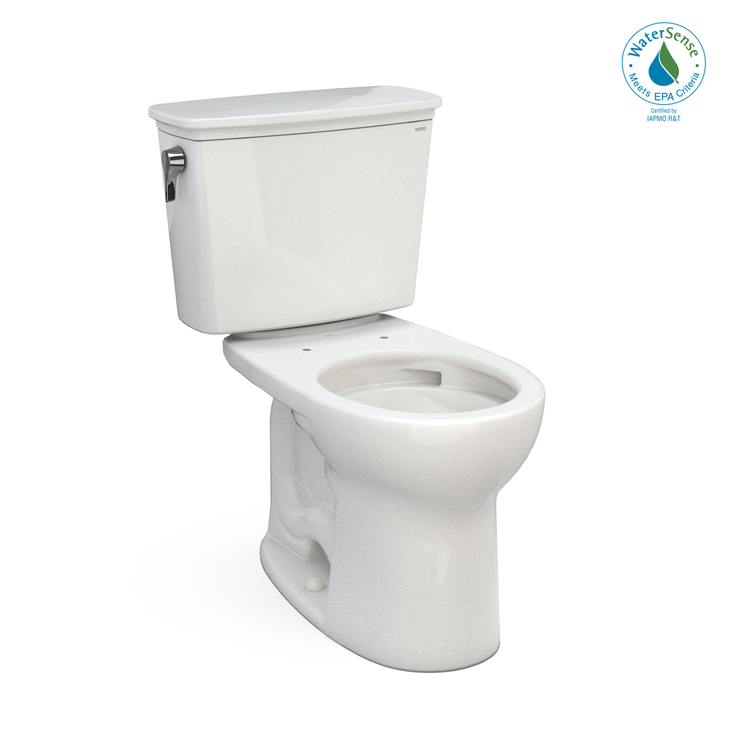 TOTO Drake Toilet - Transitional Two-Piece Round Toilet with Universal Height, 1.28 GPF Tornado Flush