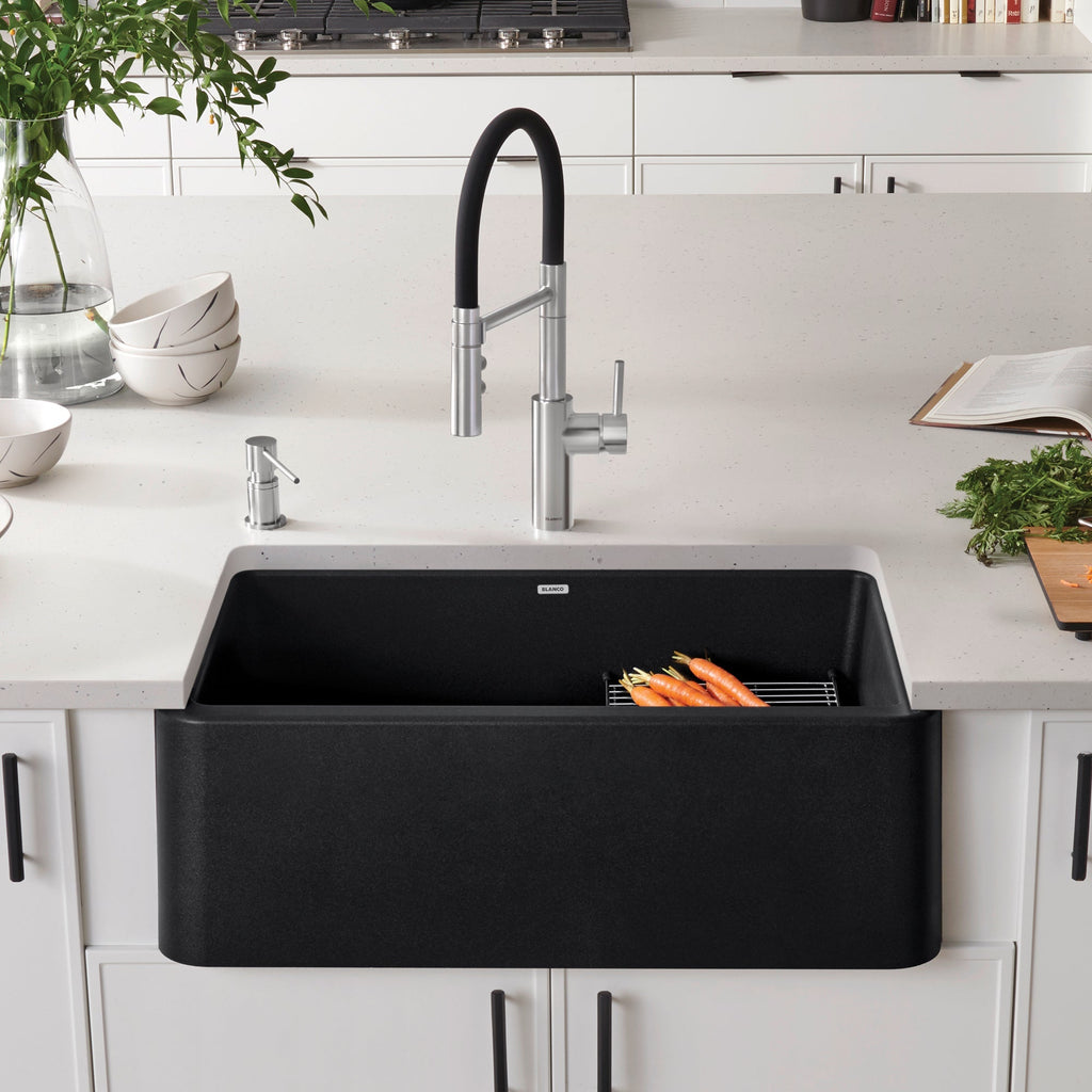 Blanco Ikon Silgranit 30" Single Bowl Apron-Front Farmhouse Sink