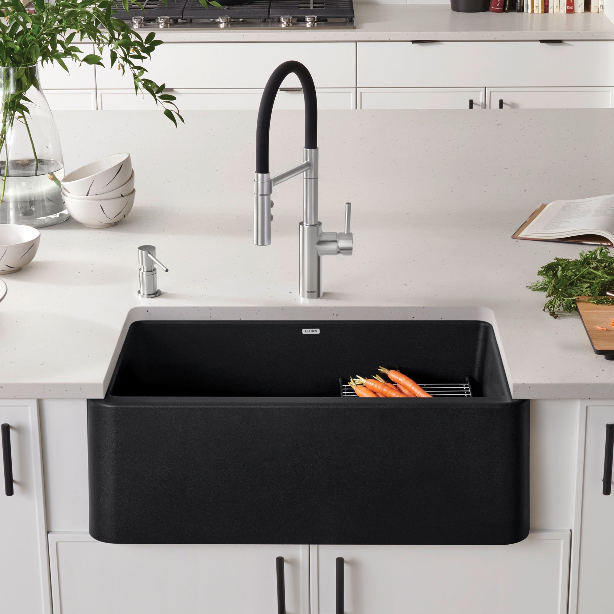 Blanco Ikon Silgranit 30" Single Bowl Apron-Front Farmhouse Sink