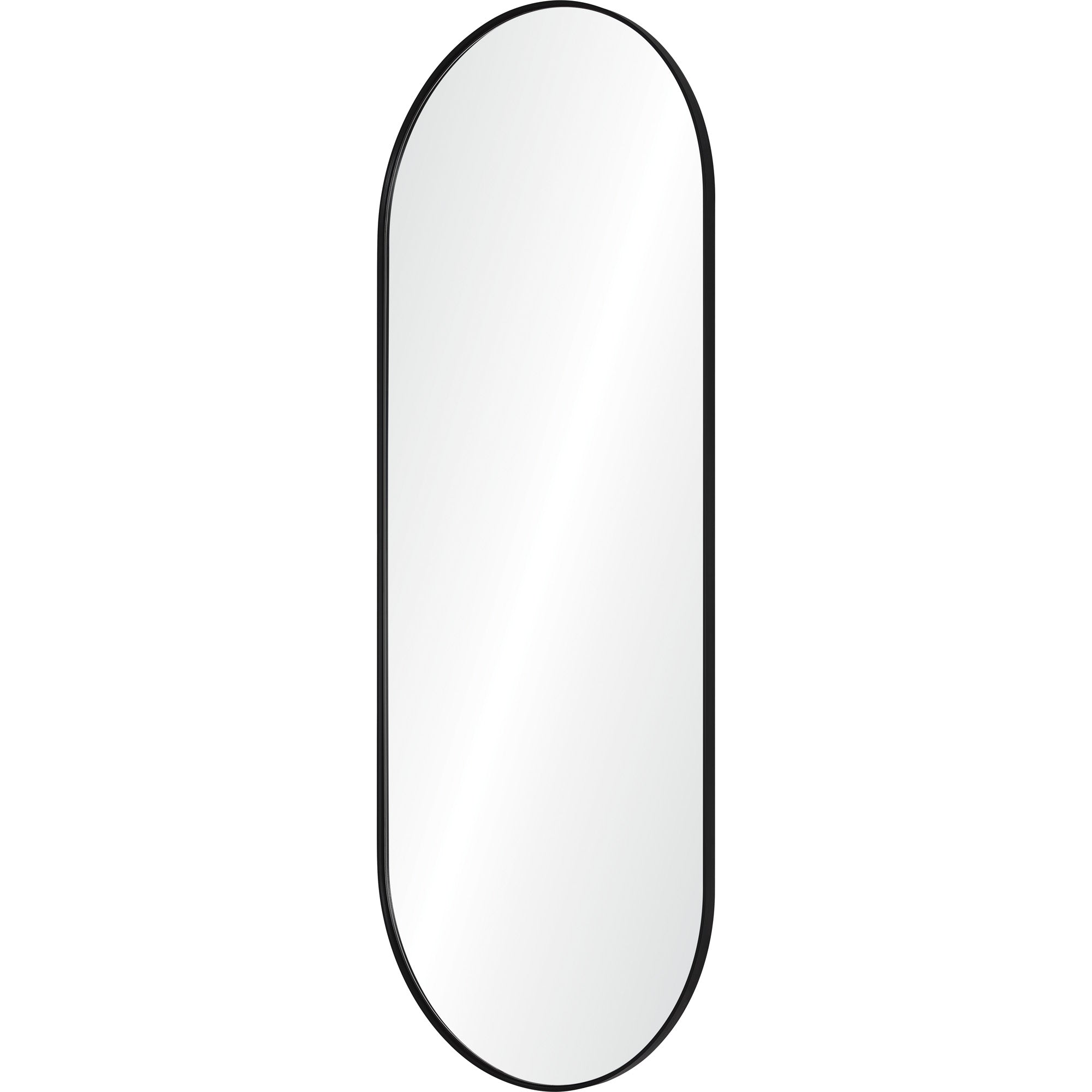 Renwil Ammar 60" Tall Oval Wall Mirror - Black